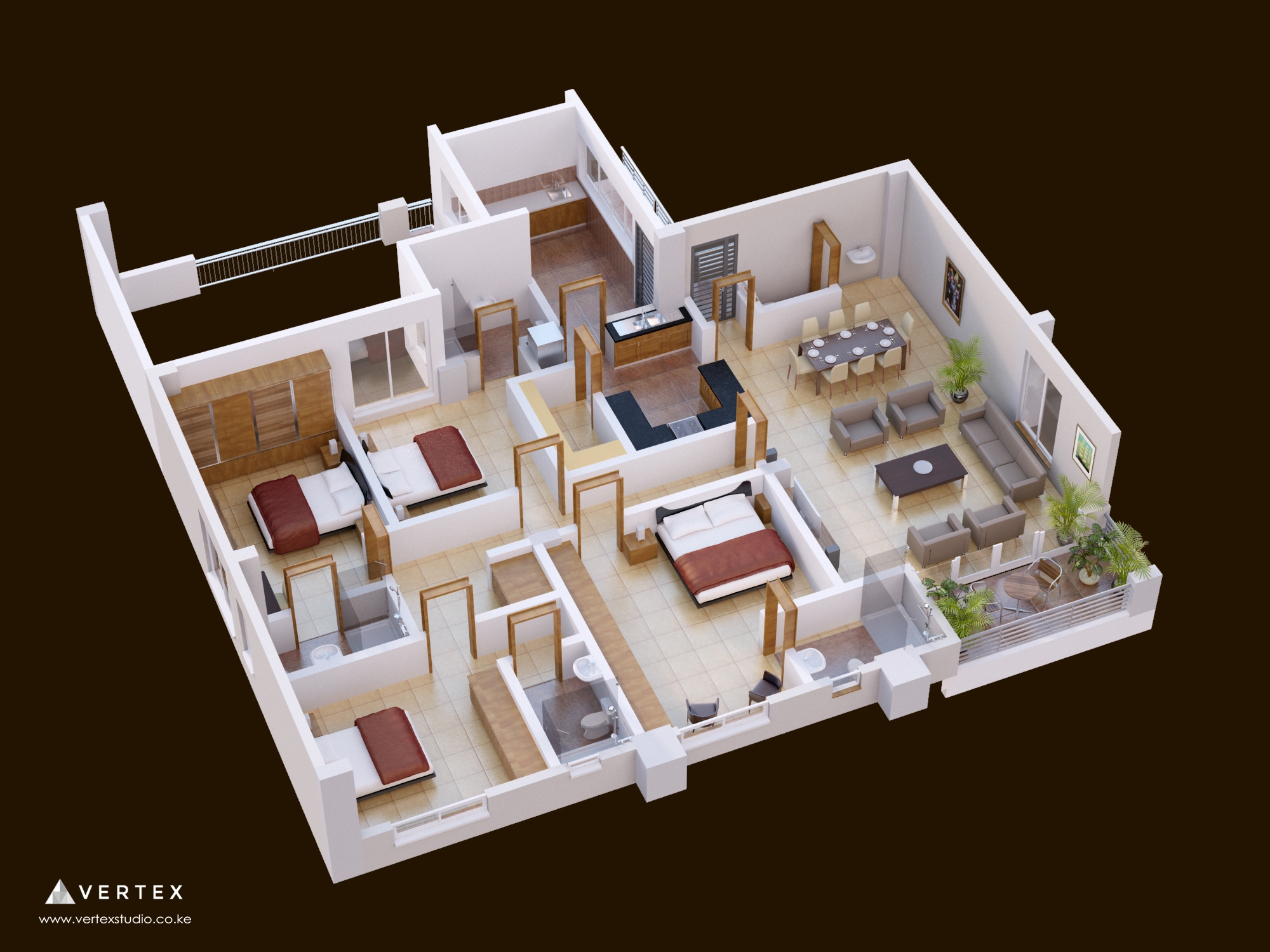 3d 4 Bedroom House Plans 3d 4 Bedroom House Plans