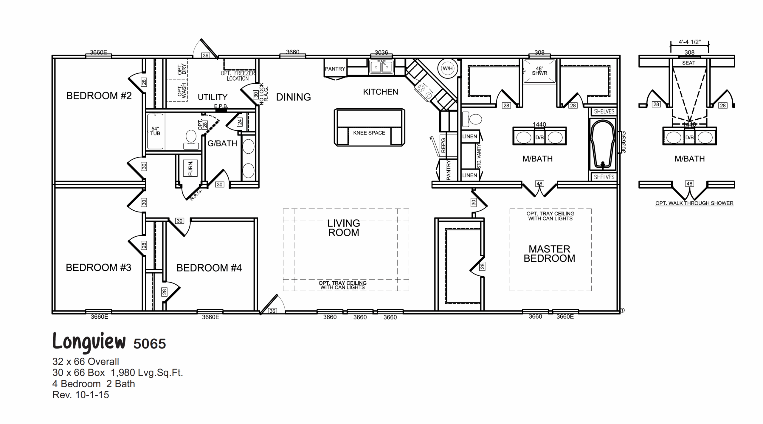 4 Bed 2 Bath Home Floor Plan 