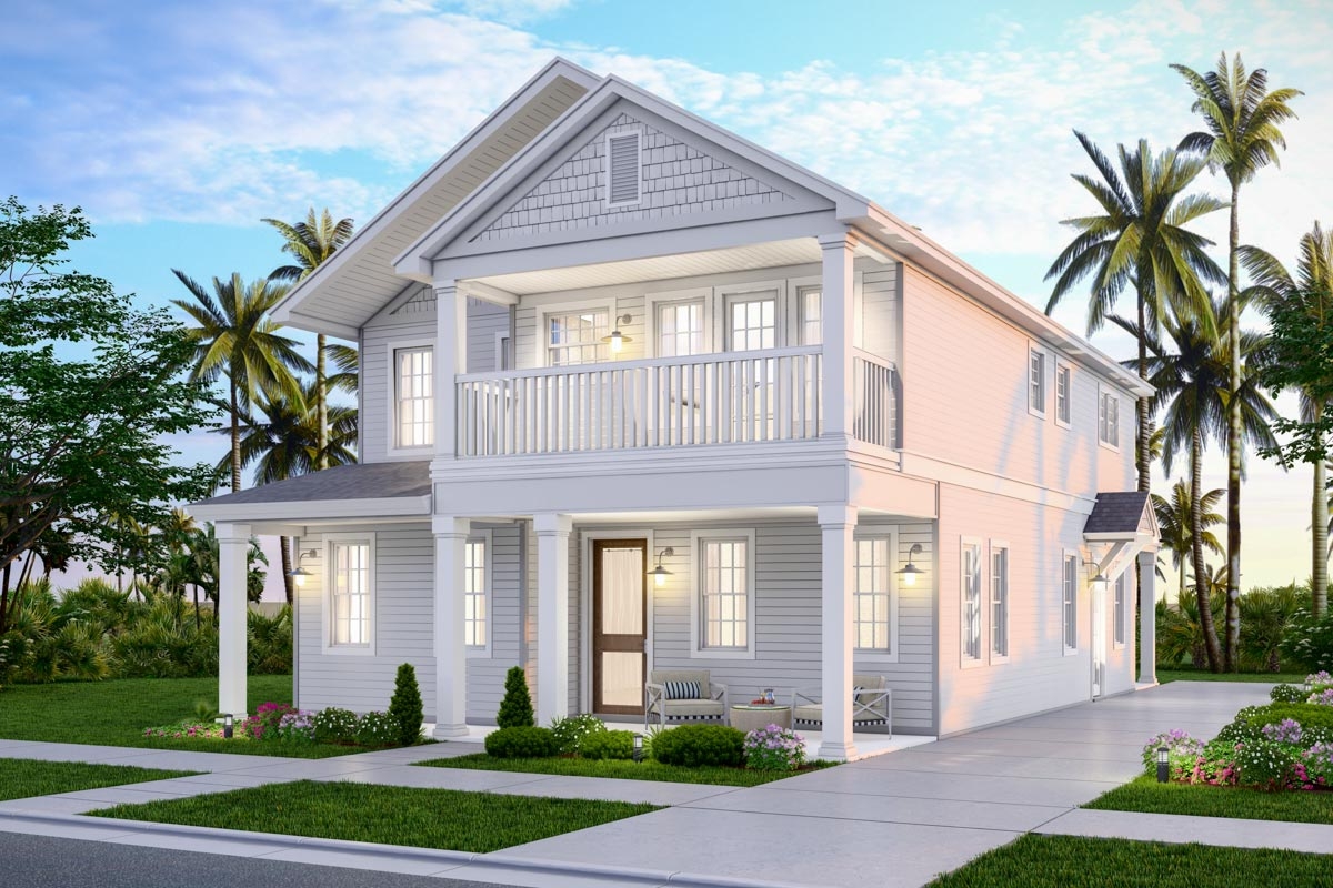4 Bed Beach House Plan With Home Office 735005CAR Architectural Designs House Plans