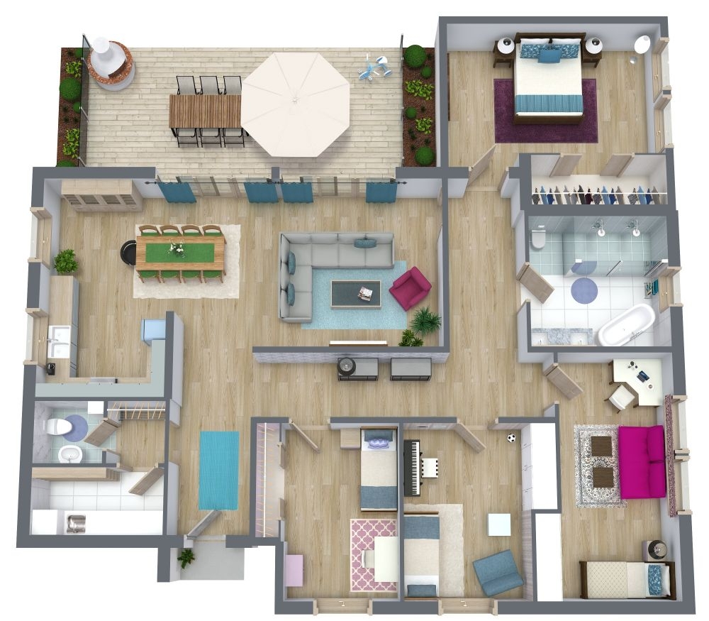 4 Bedroom Apartment Plan Examples 4 Bedroom Apartment Plan Examples