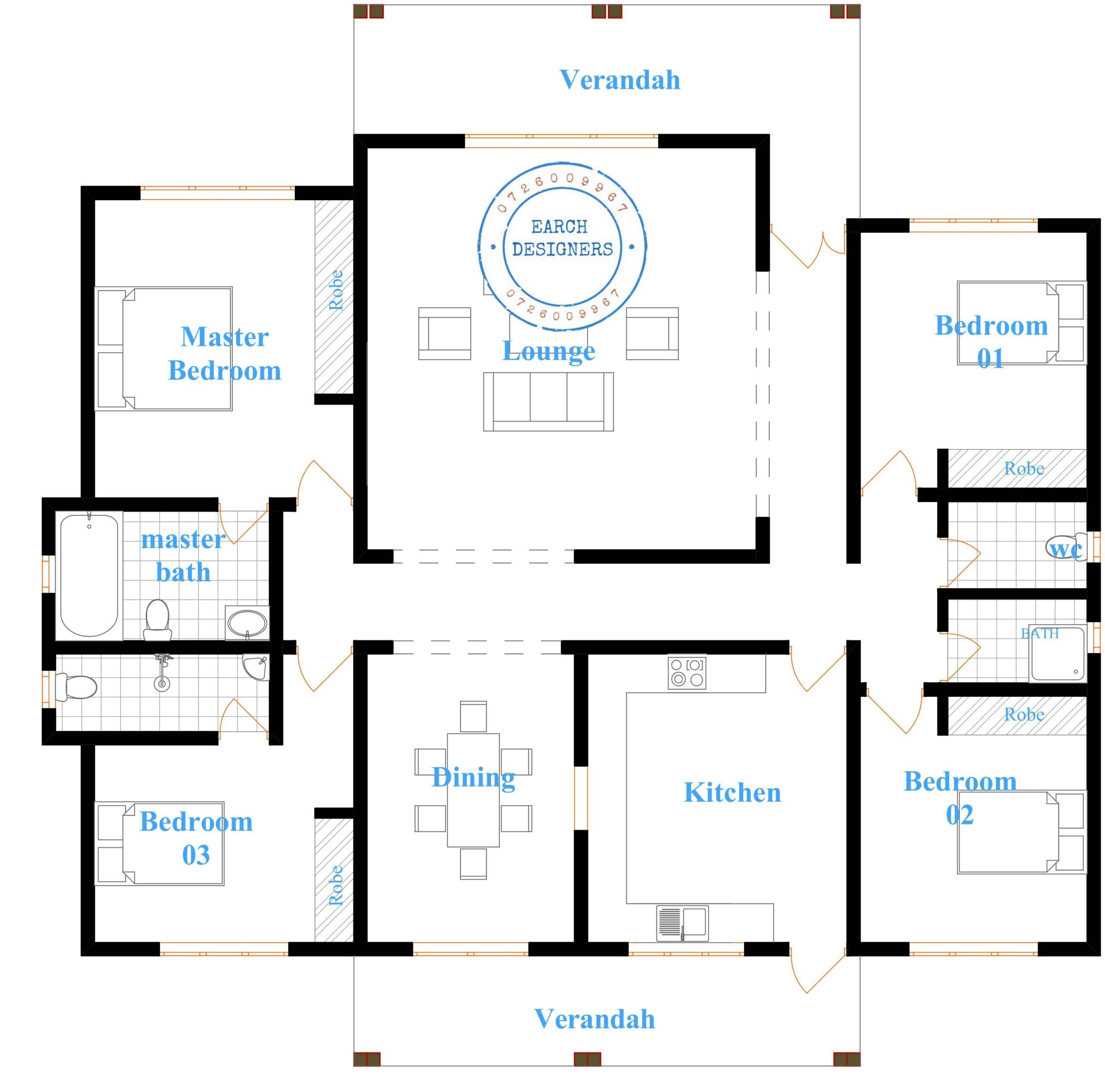 Four Bedroom House Plan