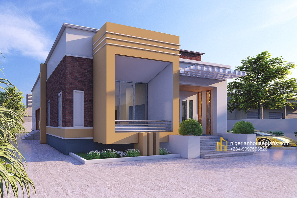 4 Bedroom Bungalow Ref 4091 NIGERIAN HOUSE PLANS