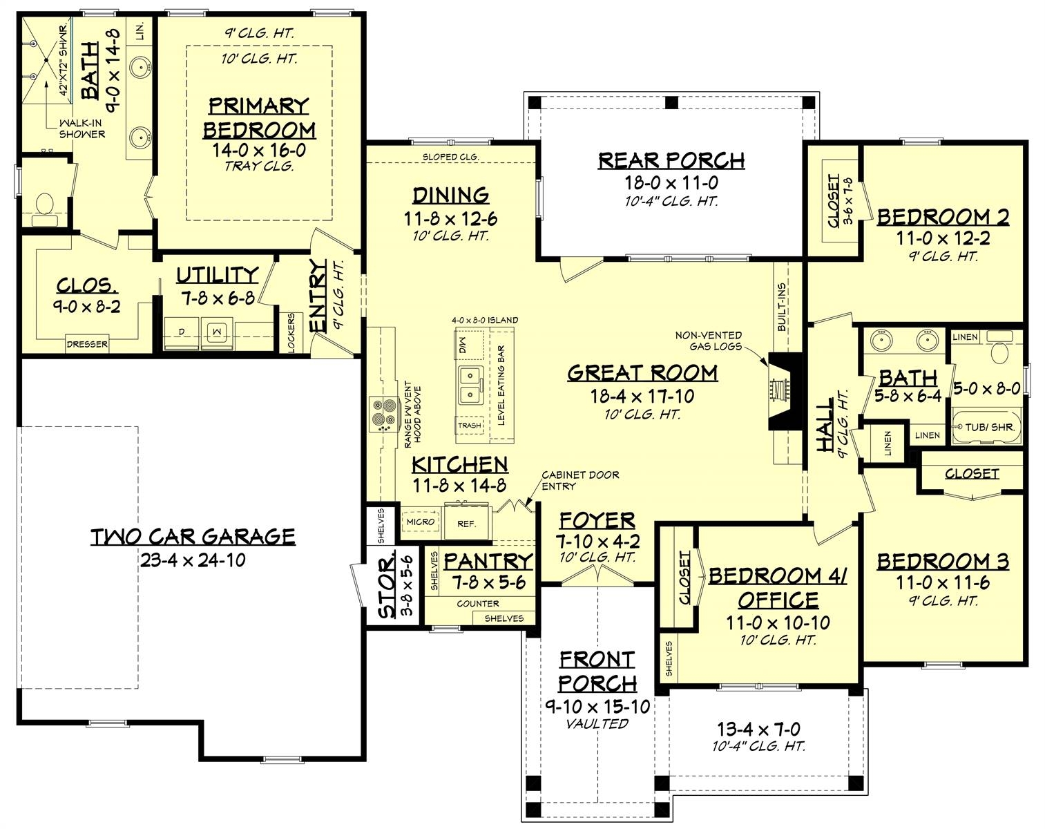 4 Bedroom Craftsman Ranch House Plan Plan 7229 Plan 7229 4 Bedroom Craftsman Ranch House Plan Plan 7229 Plan 7229