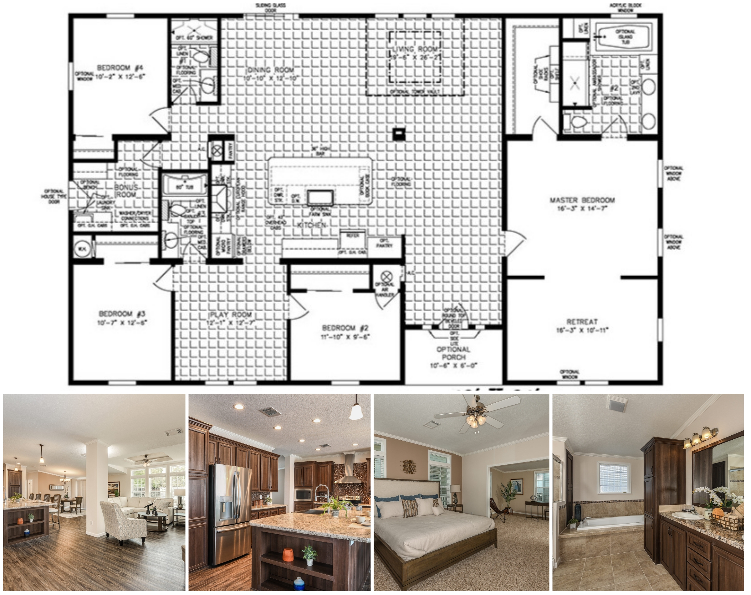 4 Bedroom Floorplans MY JACOBSEN HOMES OF FLORIDA