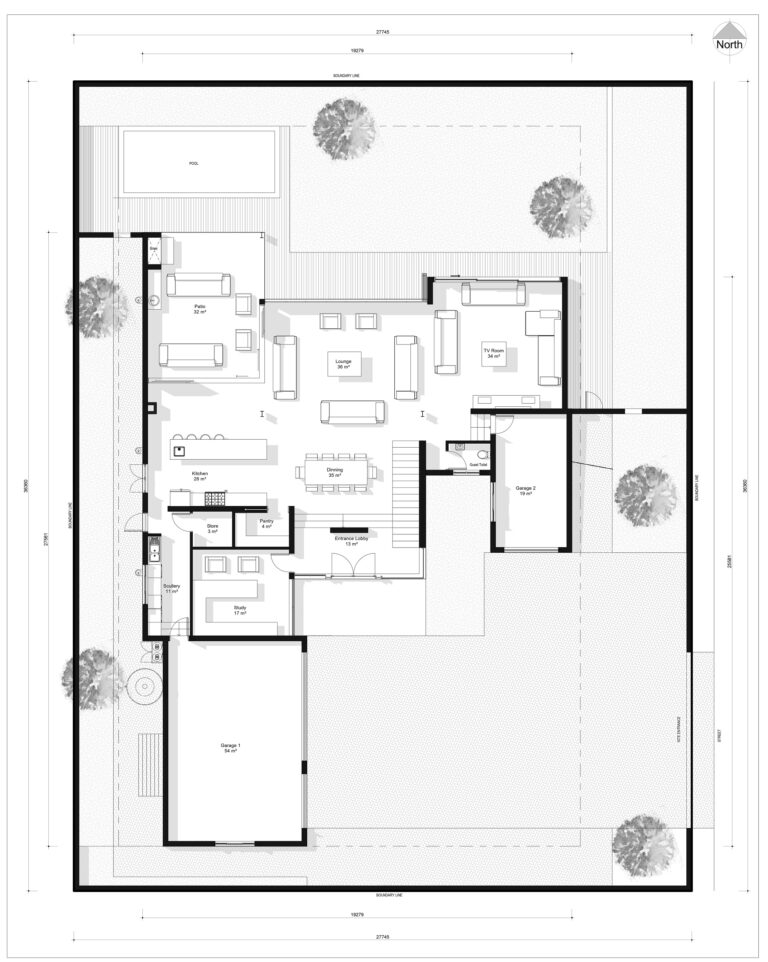 4 Bedroom House 4B 3B 4G 568 Architect Plan