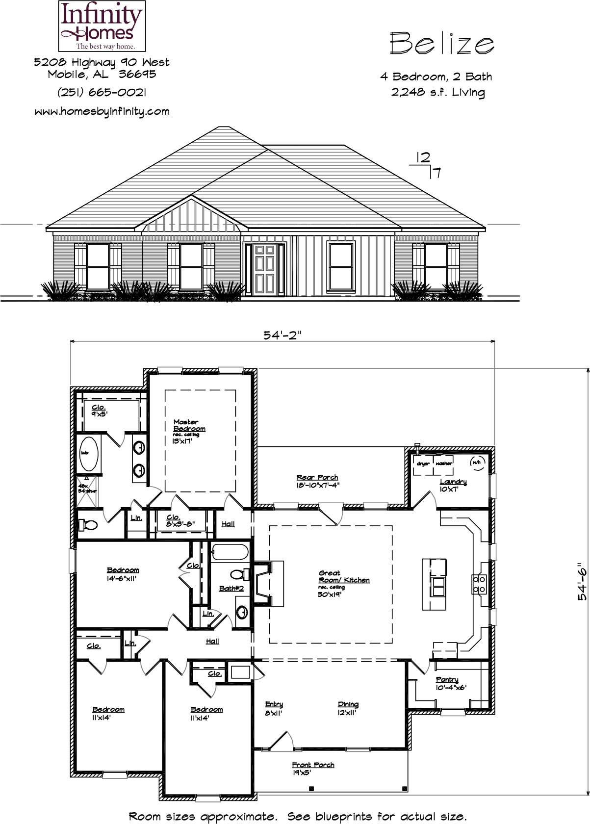 4 Bedroom House Plans Infinity Homes Custom Built Homes In Mobile Alabama 4 Bedroom House Plans Infinity Homes Custom Built Homes In Mobile Alabama