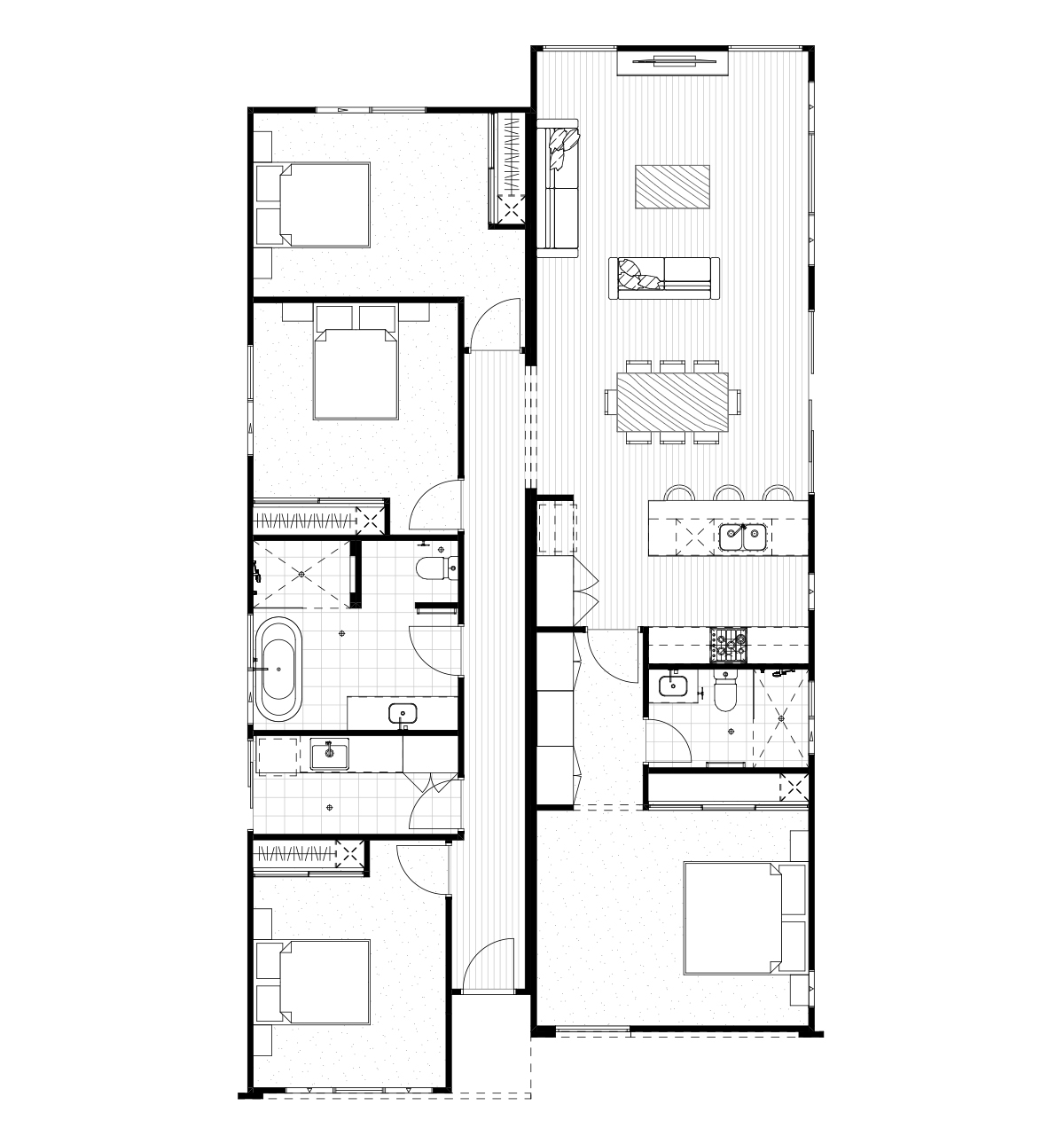 4 Bedroom House Plans Simple Open Floor Plans
