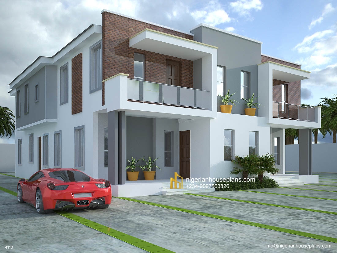 4 Bedroom Semi Detached Duplex Ref 4110 NIGERIAN HOUSE PLANS 4 Bedroom Semi Detached Duplex Ref 4110 NIGERIAN HOUSE PLANS