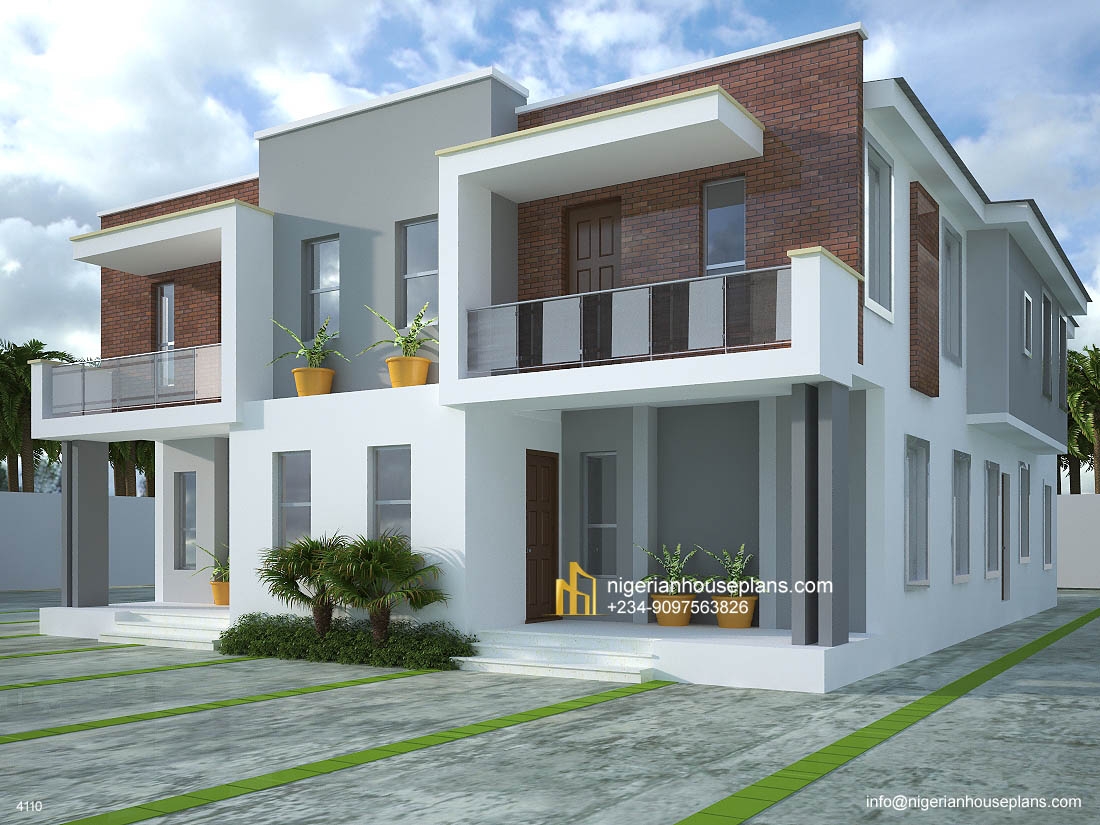 4 Bedroom Semi Detached Duplex Ref 4110 NIGERIAN HOUSE PLANS 4 Bedroom Semi Detached Duplex Ref 4110 NIGERIAN HOUSE PLANS