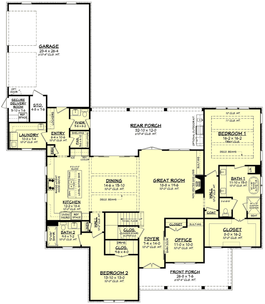 4 Bedrooms Upstairs House Plans
