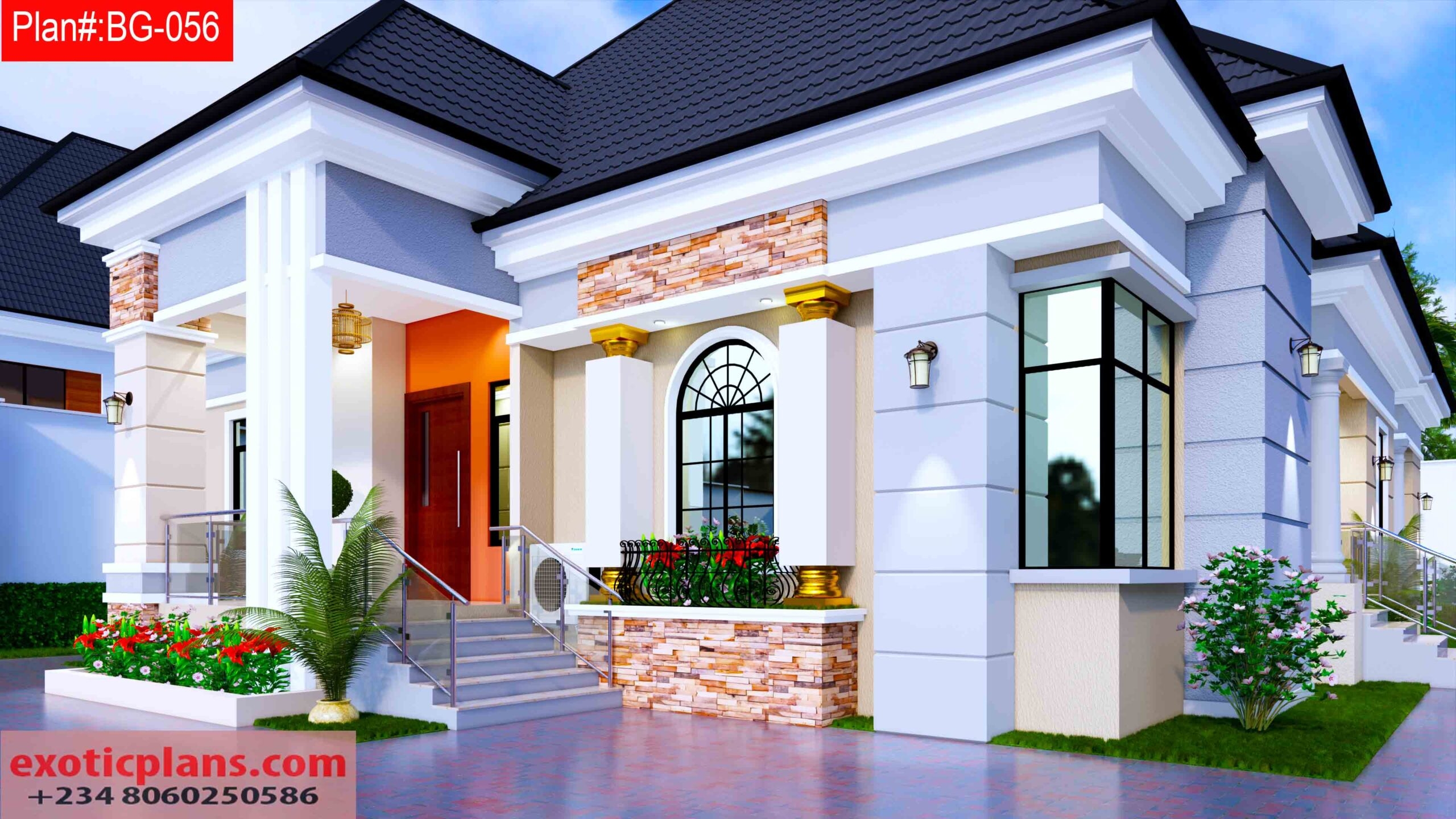 4 Bedrooms Bungalow Bg 056 Exotic Plans Architectural Designs 
