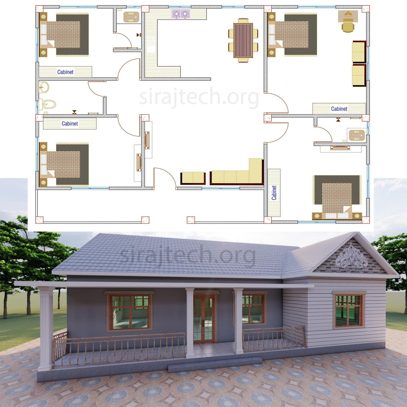 4 Room House Design In Bangladesh SIRAJ TECH