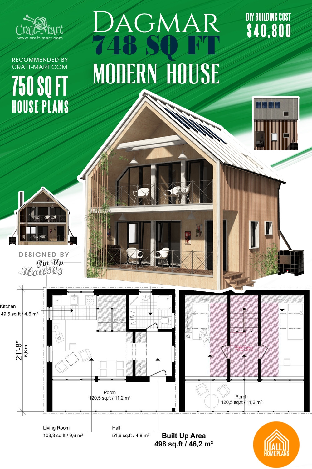 404 750 Dagmar small house plans CM Craft Mart
