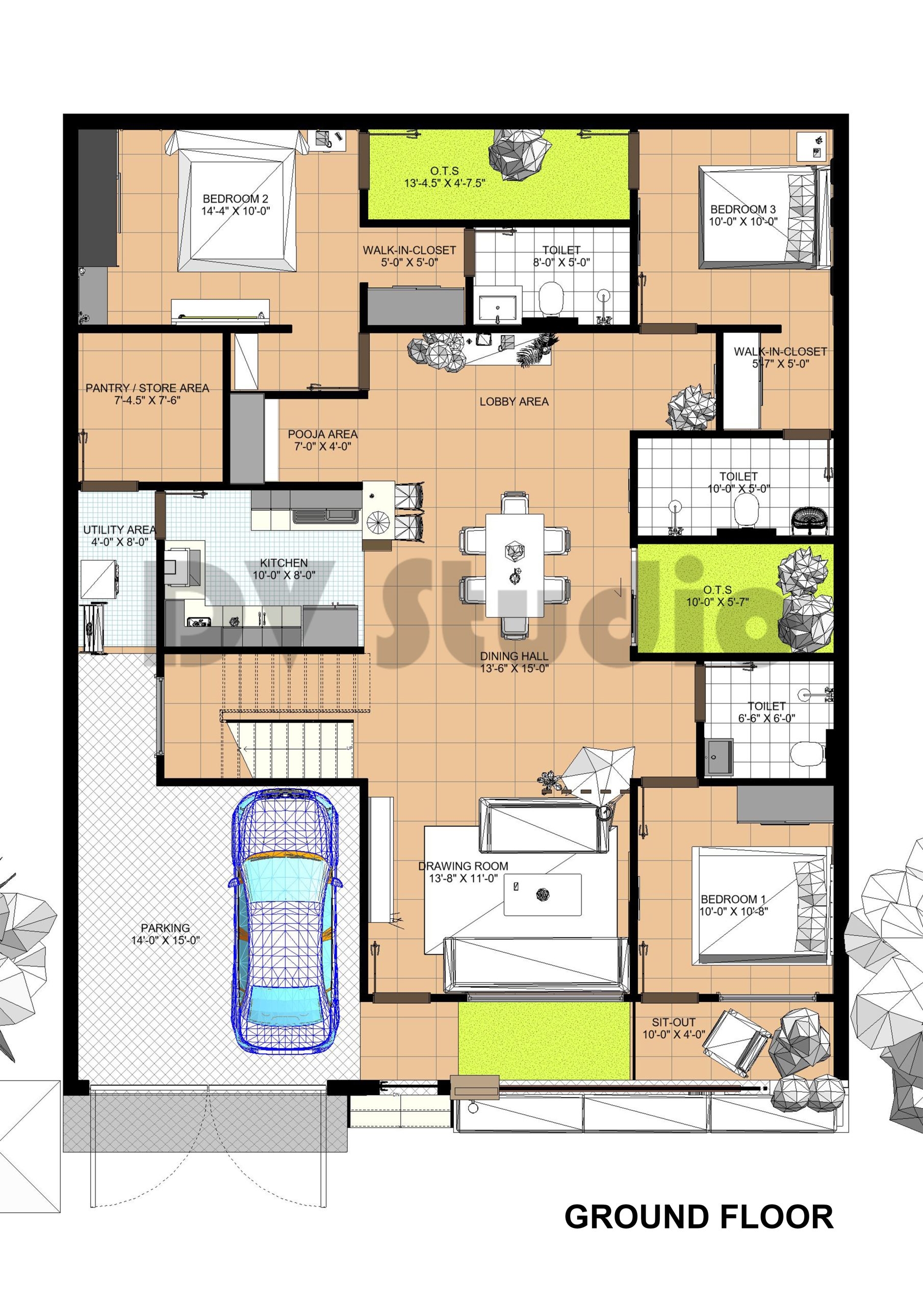 40x50 2 Bedroom House Plans 40x50 2 Bedroom House Plans