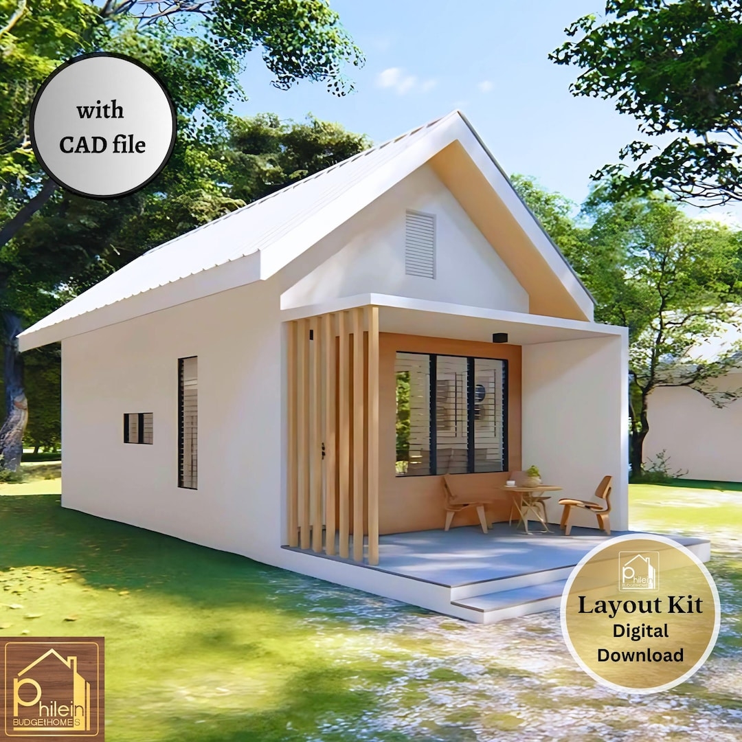 44 Sqm Retirement House Design With Loft PDF Download With CAD 44 Sqm Retirement House Design With Loft PDF Download With CAD