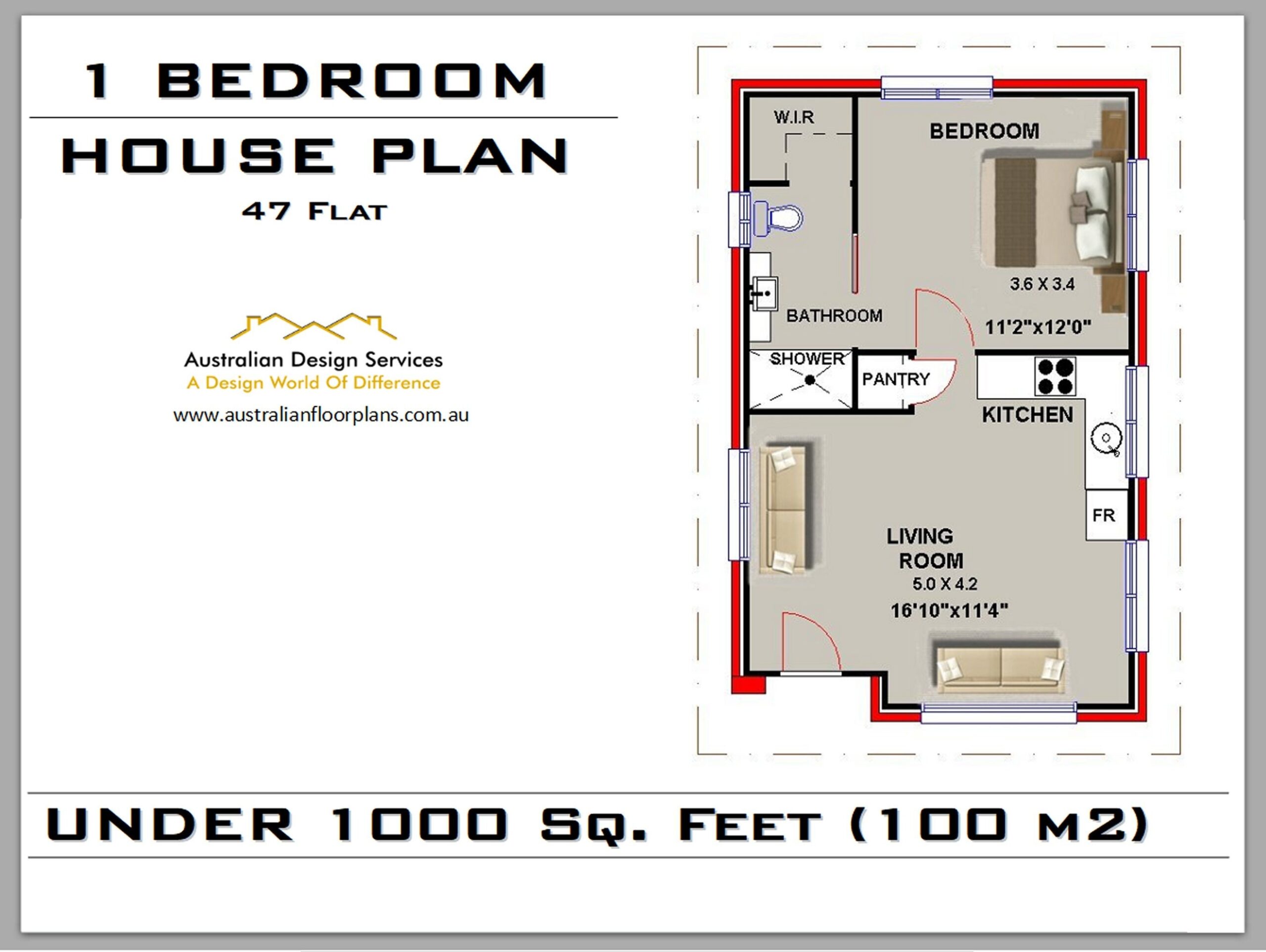 47 Flat 509 Sq Feet Or 47 35 M2 1 Bedroom House Plan 1 47 Flat 509 Sq Feet Or 47 35 M2 1 Bedroom House Plan 1