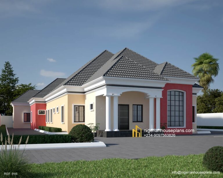 5 Bedroom Bungalow Ref 5115 NIGERIAN HOUSE PLANS