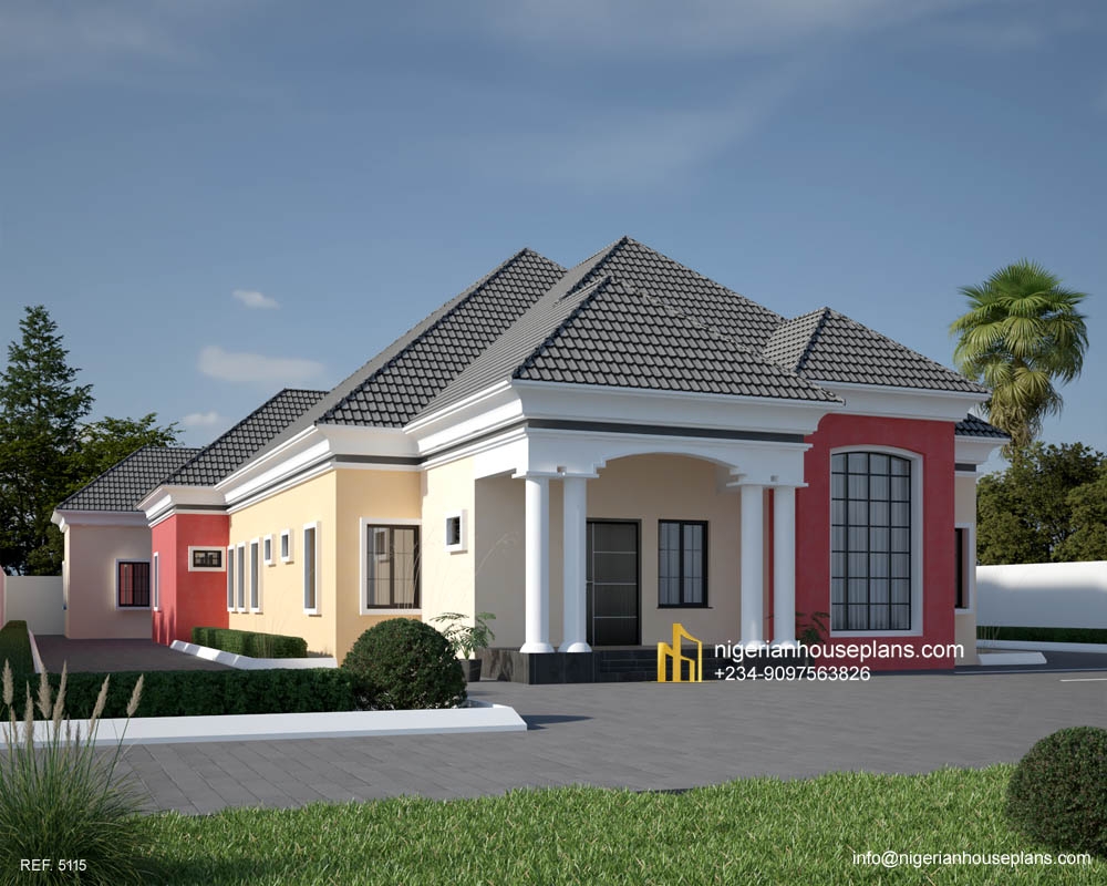 5 Bedroom Bungalow Ref 5115 NIGERIAN HOUSE PLANS 5 Bedroom Bungalow Ref 5115 NIGERIAN HOUSE PLANS