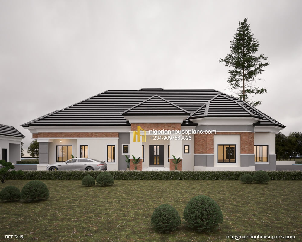 5 Bedroom Bungalow Ref 5119 NIGERIAN HOUSE PLANS