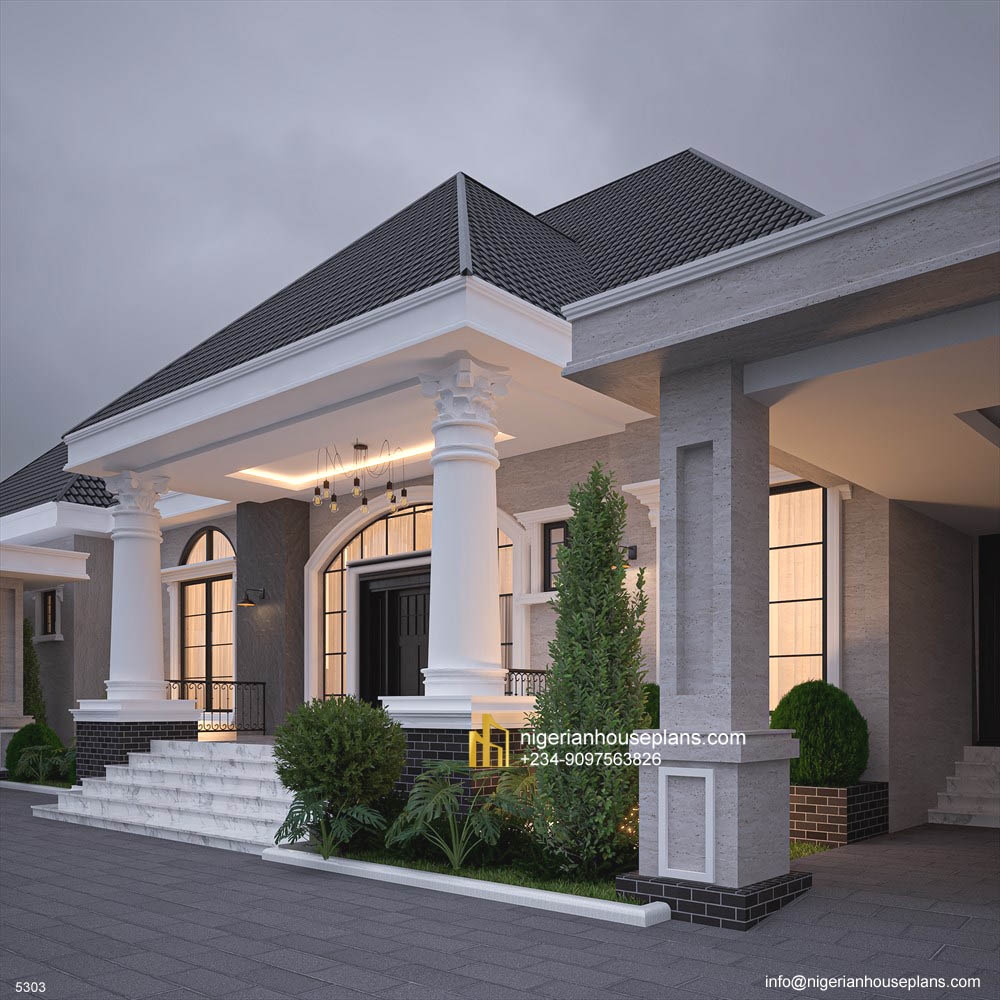 5 Bedroom Bungalow Ref 5303 NIGERIAN HOUSE PLANS 5 Bedroom Bungalow Ref 5303 NIGERIAN HOUSE PLANS