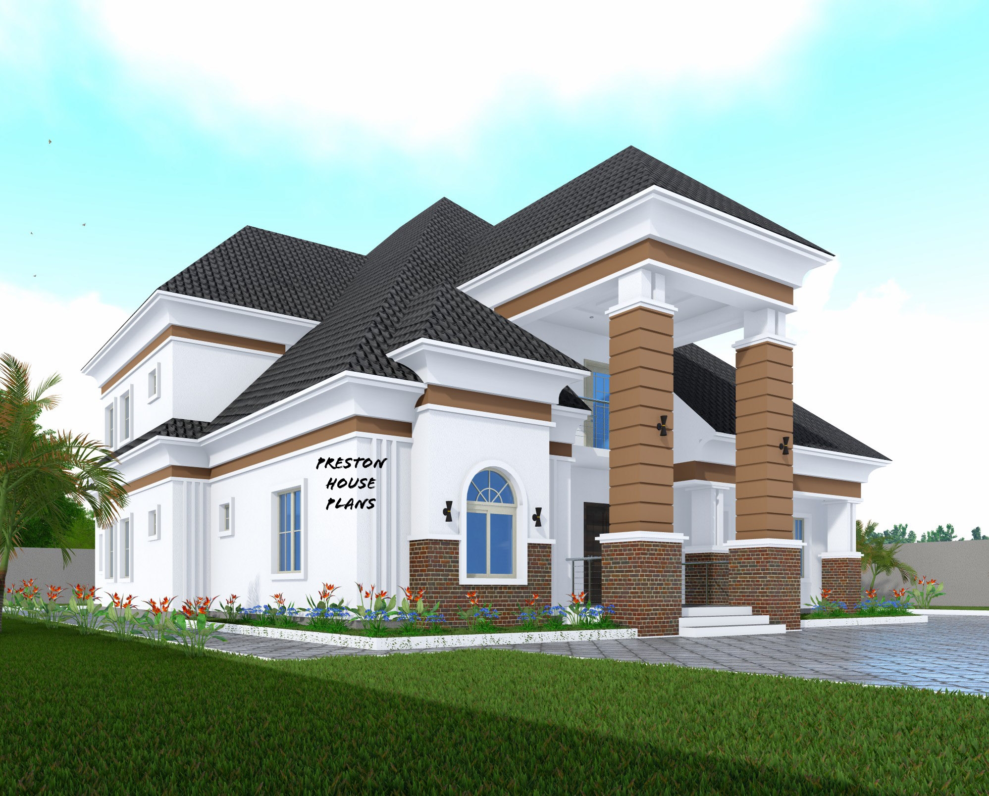 5 Bedroom Bungalow With A Penthouse Preston House Plans 5 Bedroom Bungalow With A Penthouse Preston House Plans