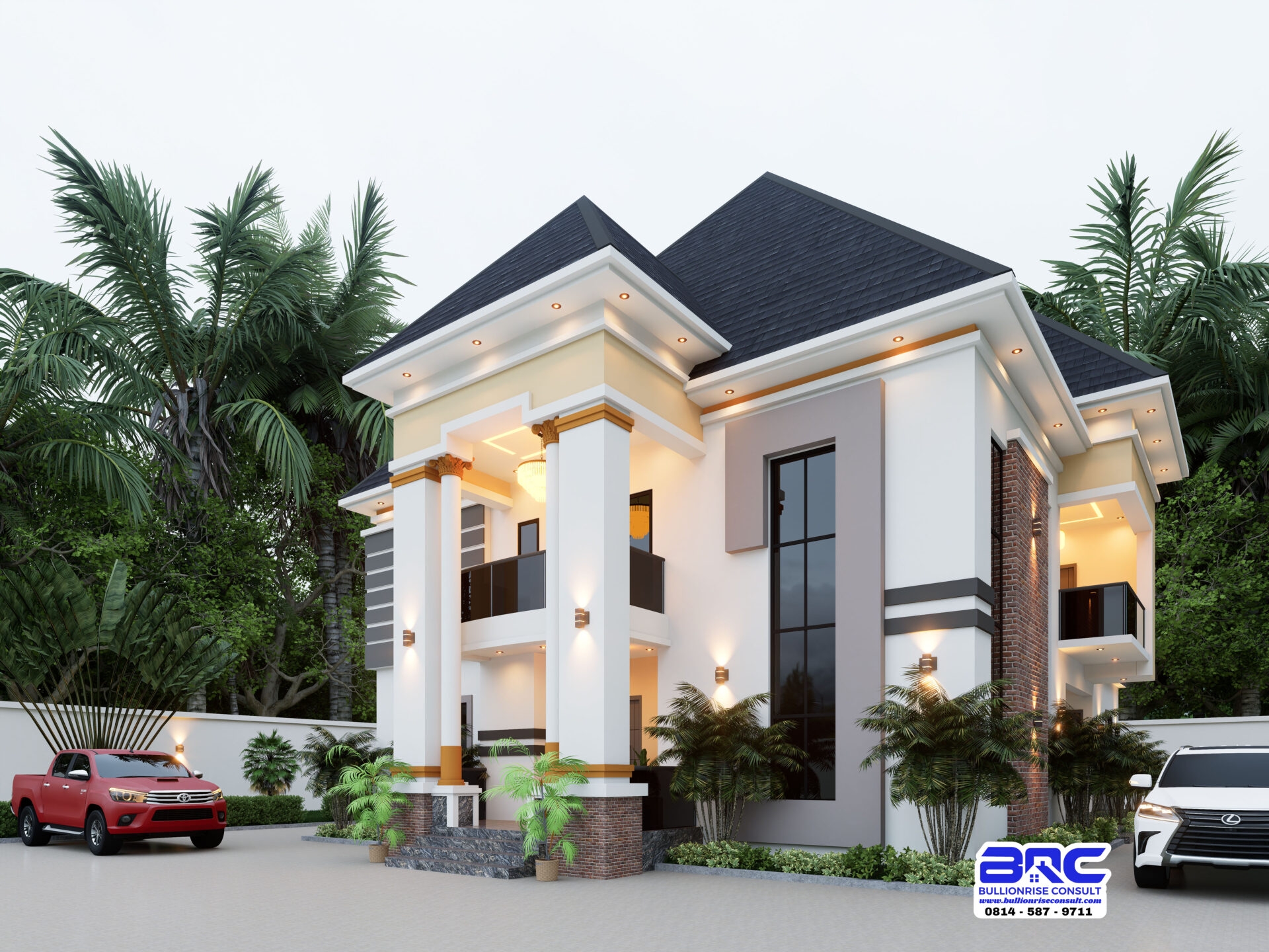 5 Bedroom Duplex House Plan The Golden Villa PSN00021BA Build Your House In Nigeria With Bullionrise