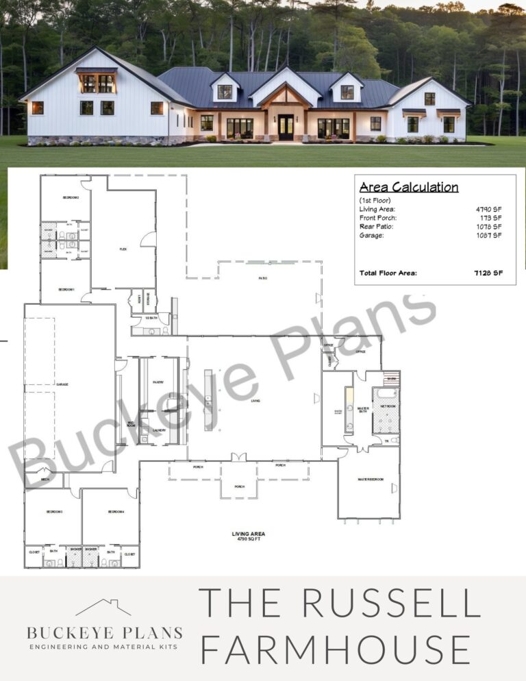 5 Bedroom Farmhouse Complete Plan With Office Wetroom Sauna 