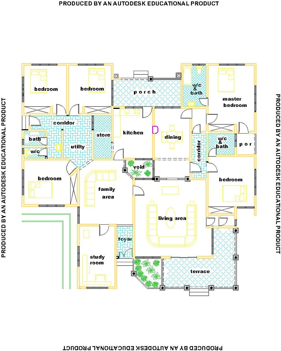 5 BEDROOMS SELF CONTAIN BUILDING PLAN Architectural