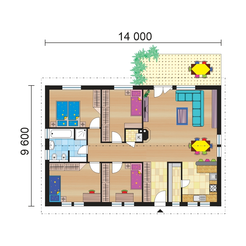 5 room Bungalow With Rectangular Floor Plan Ceramic Houses 5 room Bungalow With Rectangular Floor Plan Ceramic Houses