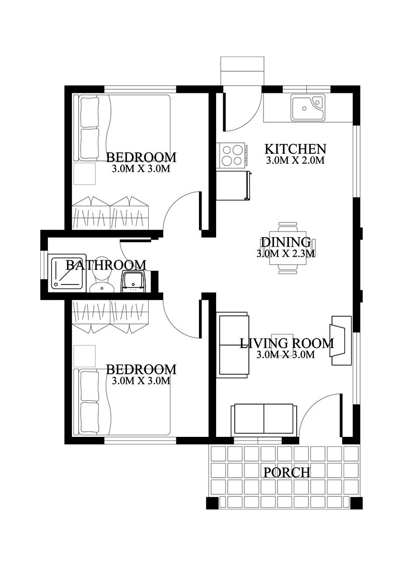 Basic Two Bedroom House Plans Basic Two Bedroom House Plans