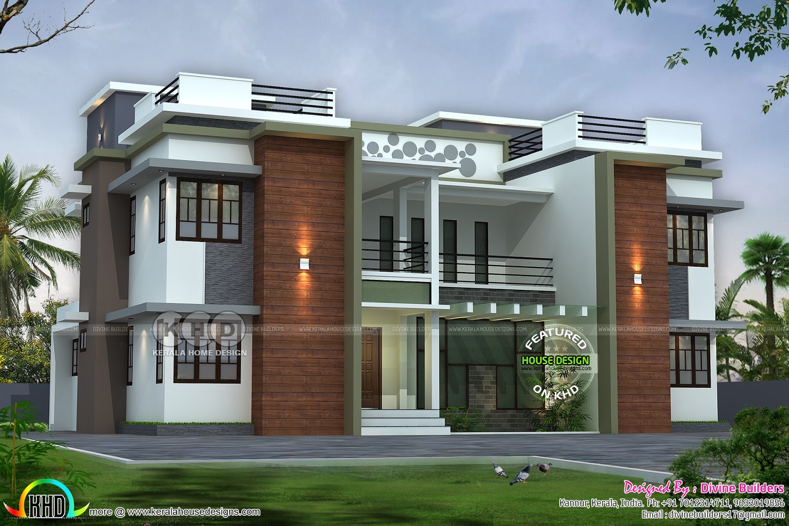 6 Bedroom Flat Roof Home Design Kerala Home Design And Floor 