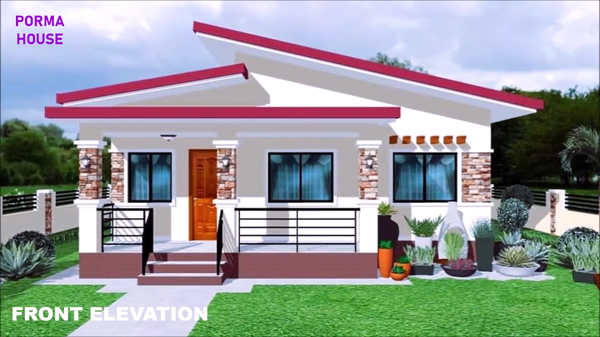 66 SQM Modern Bungalow House Design Idea 3 Bedrooms HSDesain 66 SQM Modern Bungalow House Design Idea 3 Bedrooms HSDesain