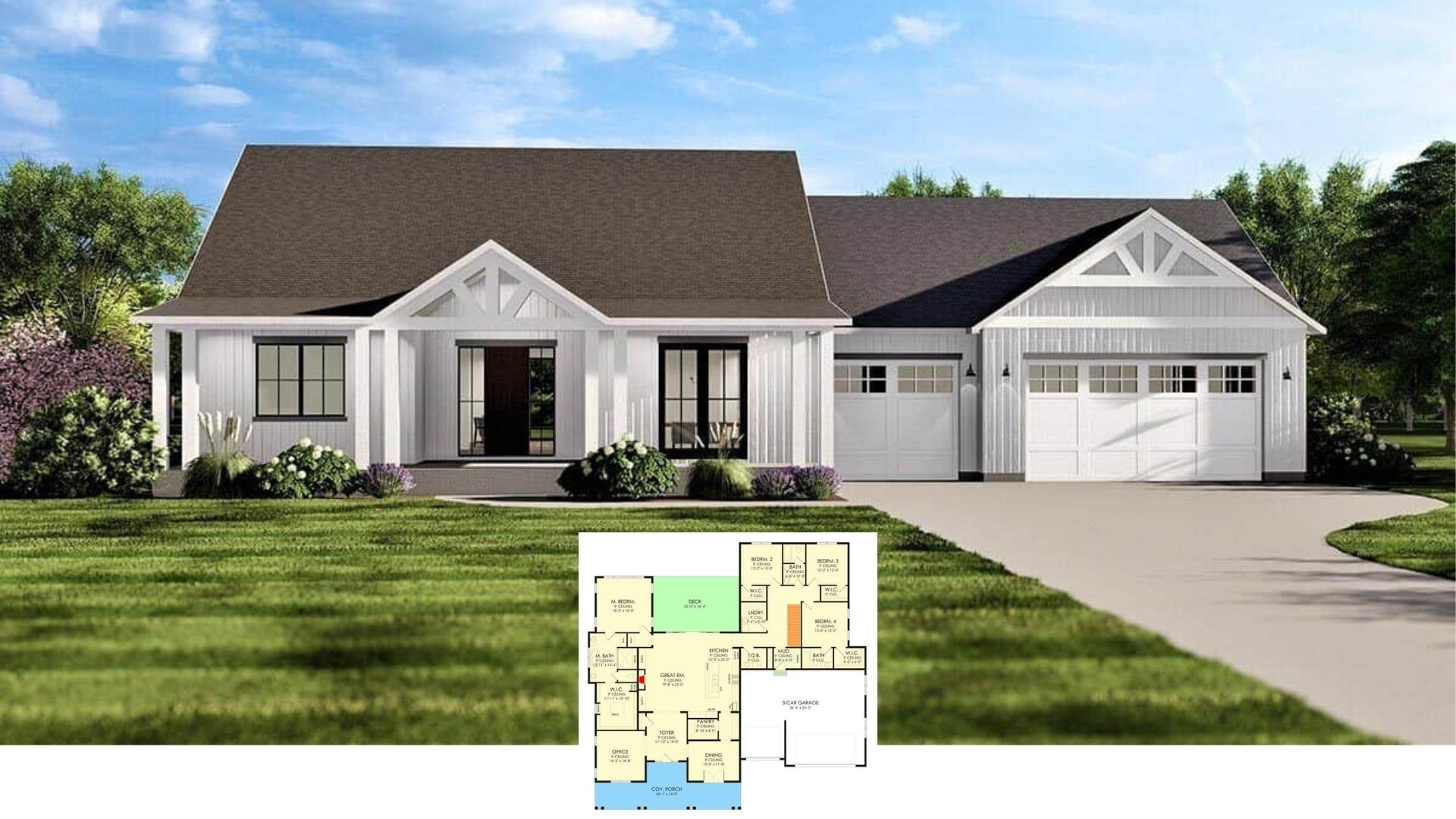 7 Bedroom Farmhouse Style Floor Plan Embraces Open Concept Living 7 Bedroom Farmhouse Style Floor Plan Embraces Open Concept Living
