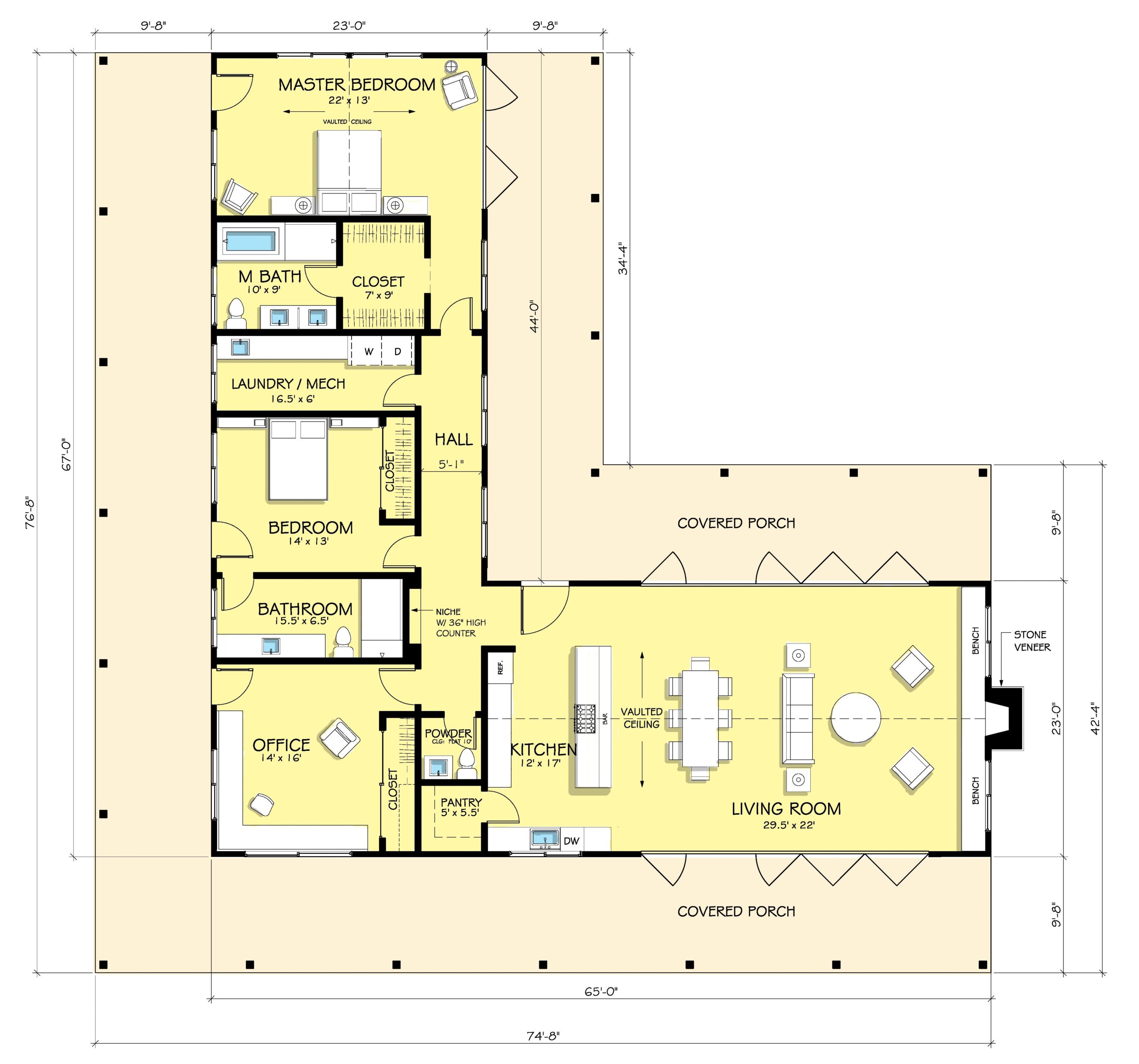 L Shaped One Bedroom House Plans L Shaped One Bedroom House Plans