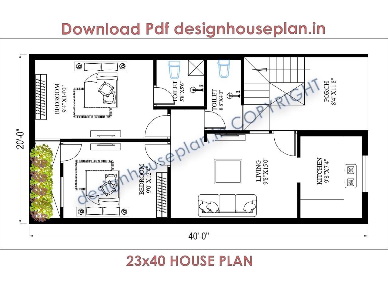 800 Sqft 20x40 House Plans With 2 Bedrooms 800 Sqft 20x40 House Plans With 2 Bedrooms