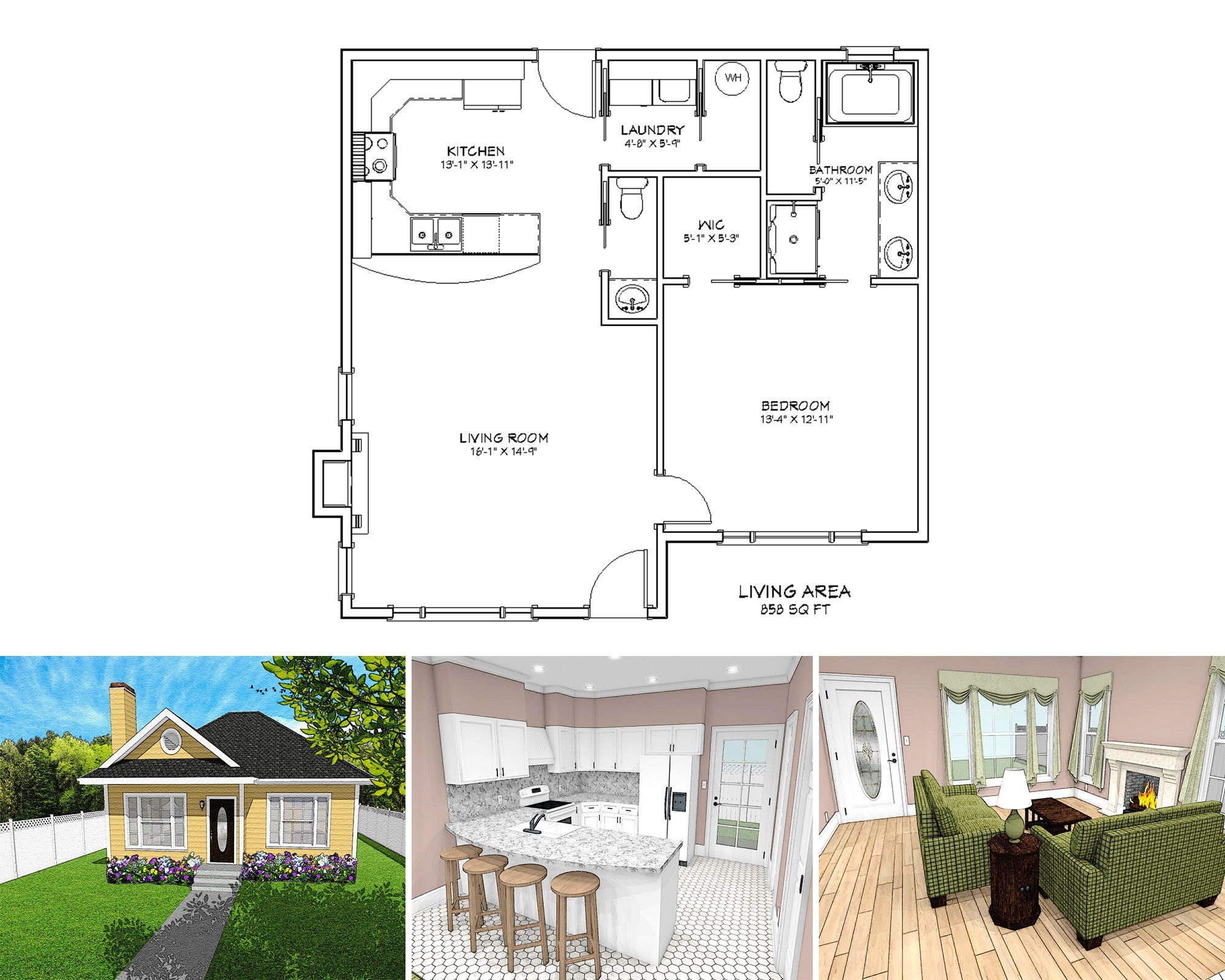 1 Bedroom Guest House Floor Plan 1 Bedroom Guest House Floor Plan