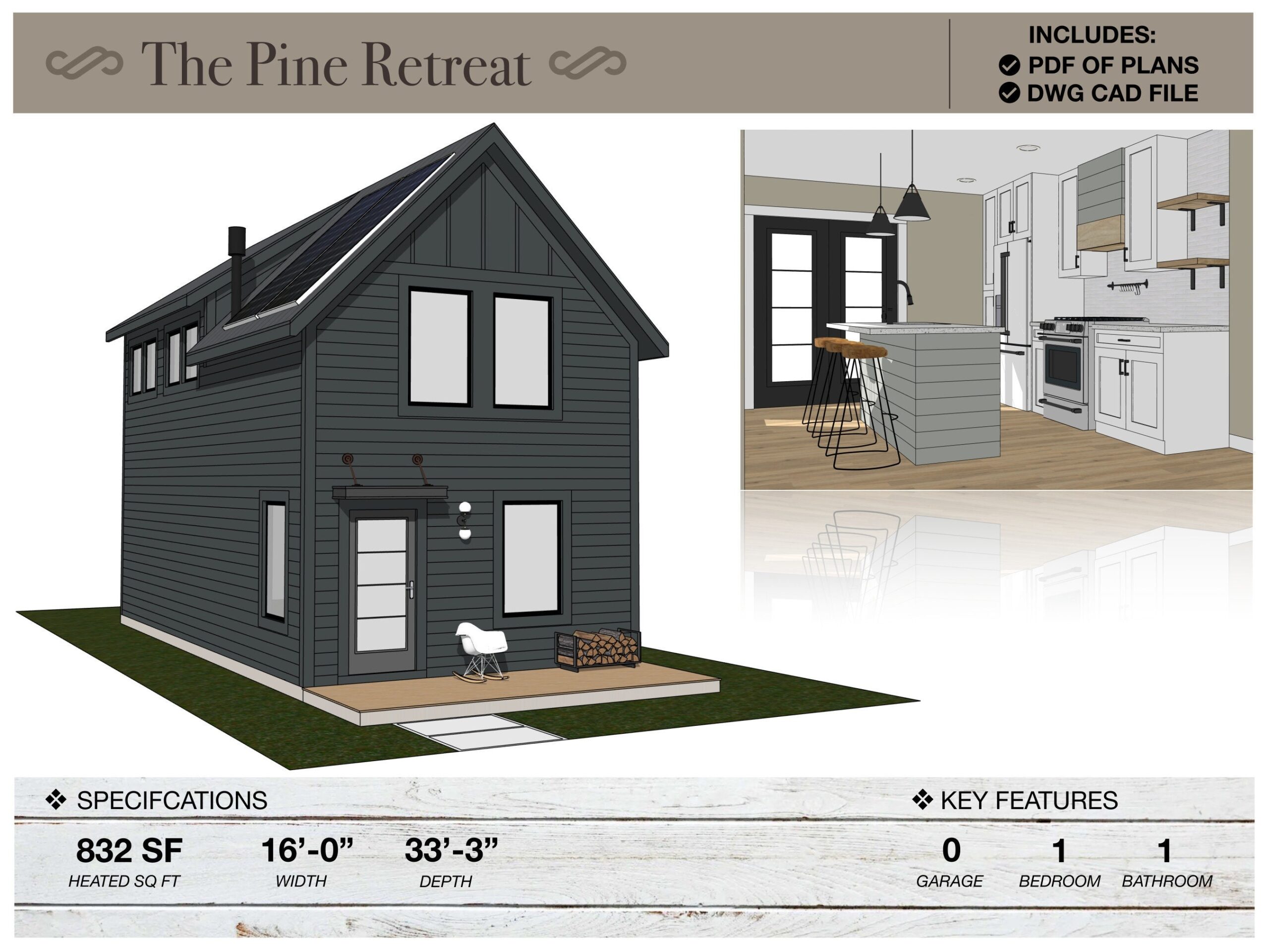 832 SQ FT Tiny House 16 X 33 3 832 SQ FT Tiny House 16 X 33 3