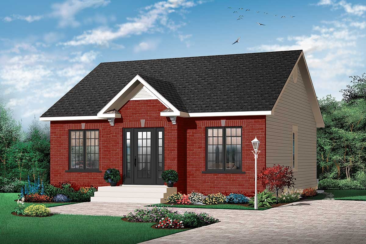 888 Sq Ft 2 Bedrooms 1 Bathrooms House Plan 21712DR Architectural Designs House Plans