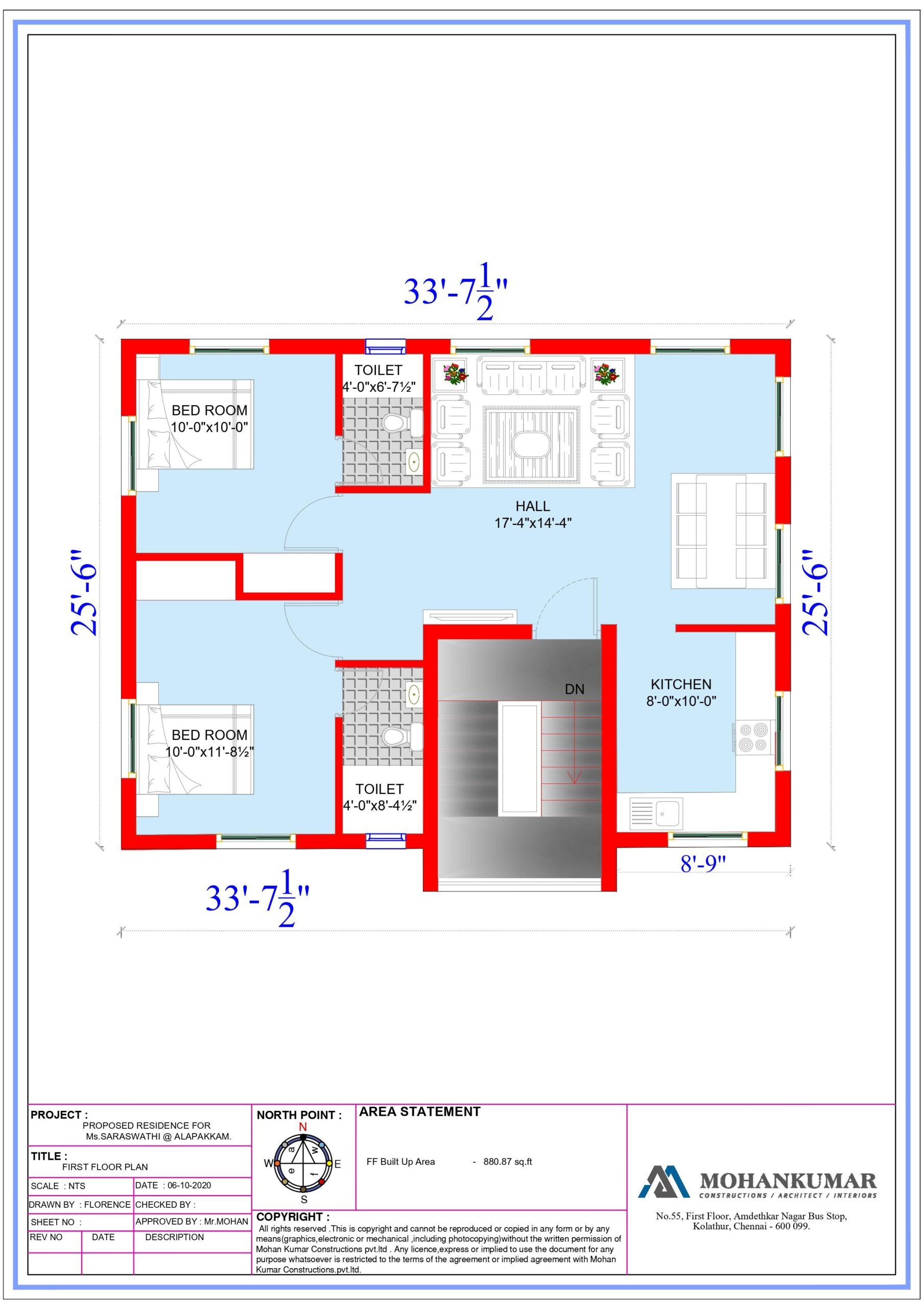 900 Sq Ft House Design Mohankumar Construction Best House Design Company