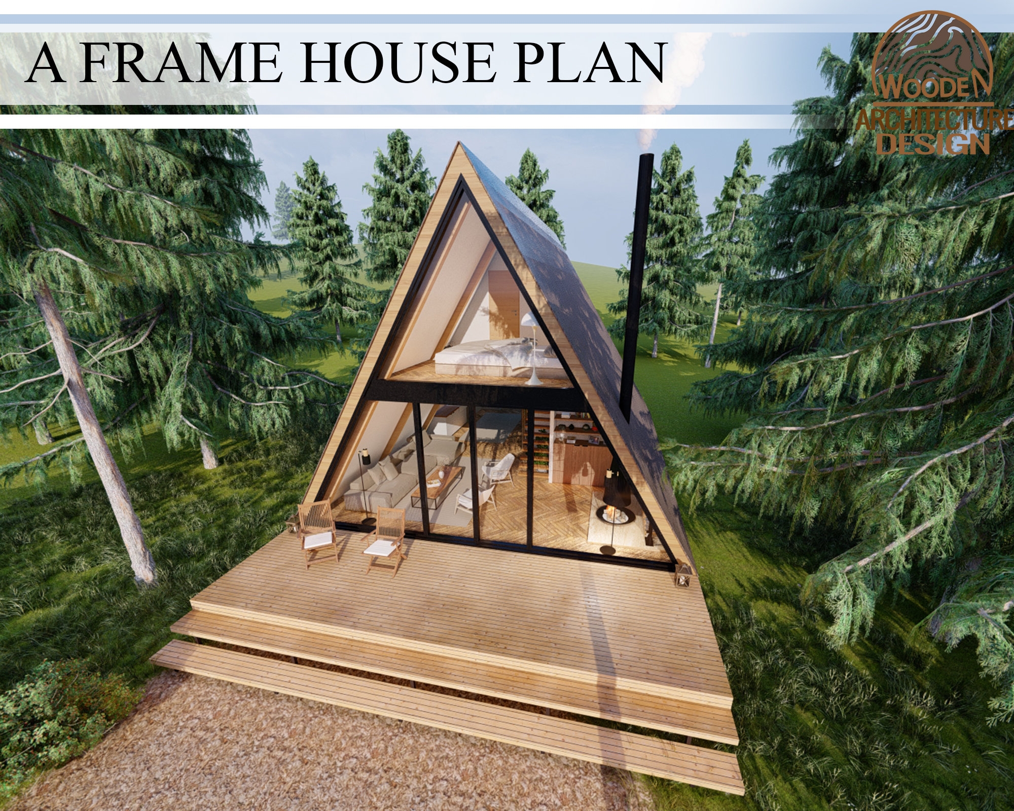 A Frame Cabin House Plan 3 Bedroom 1 Bathroom 1600 Sq ft 27 10 A Frame Cabin House Plan 3 Bedroom 1 Bathroom 1600 Sq ft 27 10