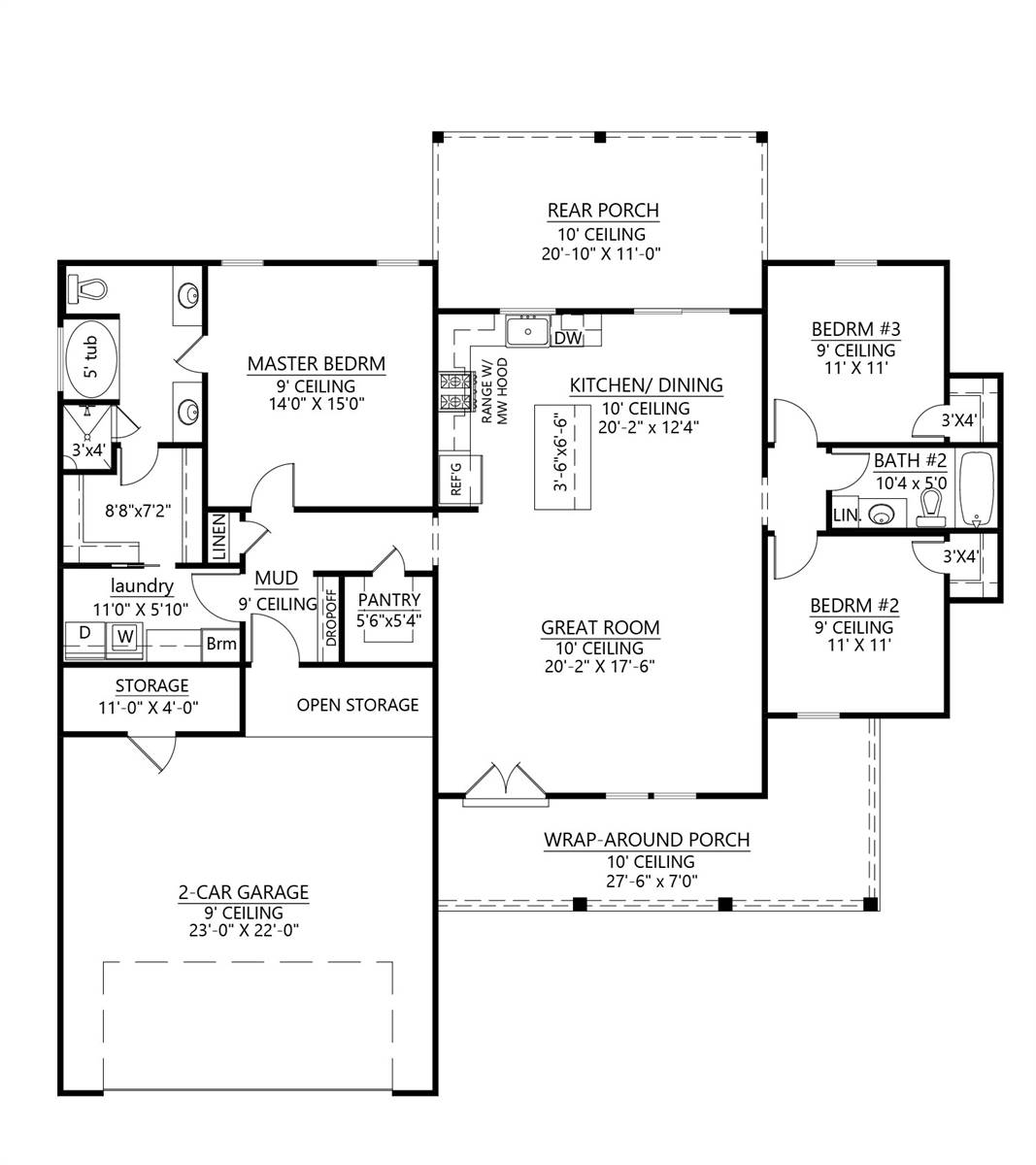 Affordable 3 Bedroom Farmhouse Style House Plan 9483 Plan 9483