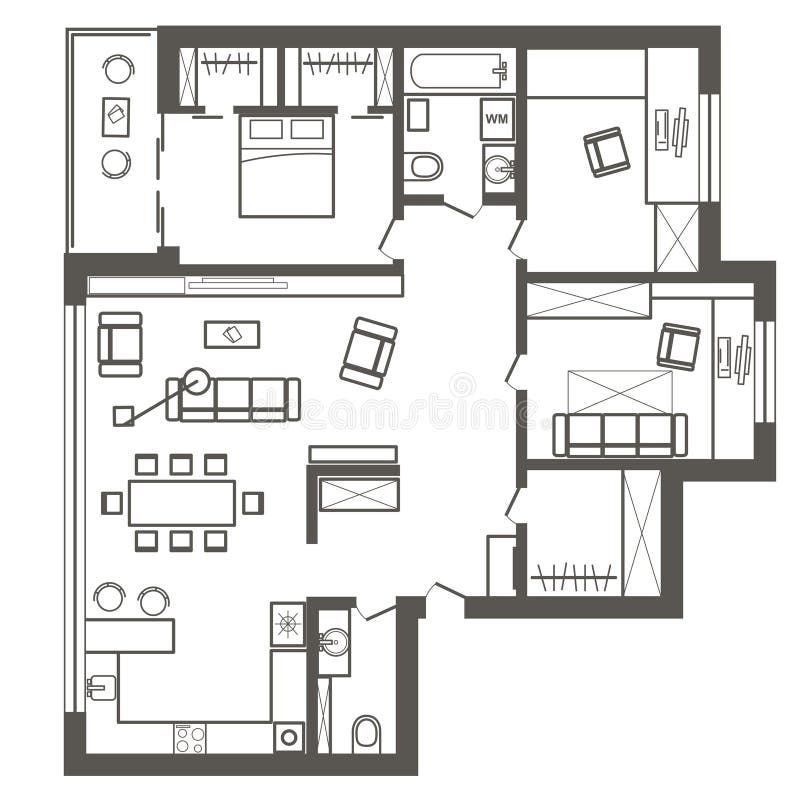 Architectural Sketch Plan Three Bedroom Apartment Stock Illustrations 30 Architectural Sketch Plan Three Bedroom Apartment Stock Illustrations Vectors U0026 Clipart Dreamstime