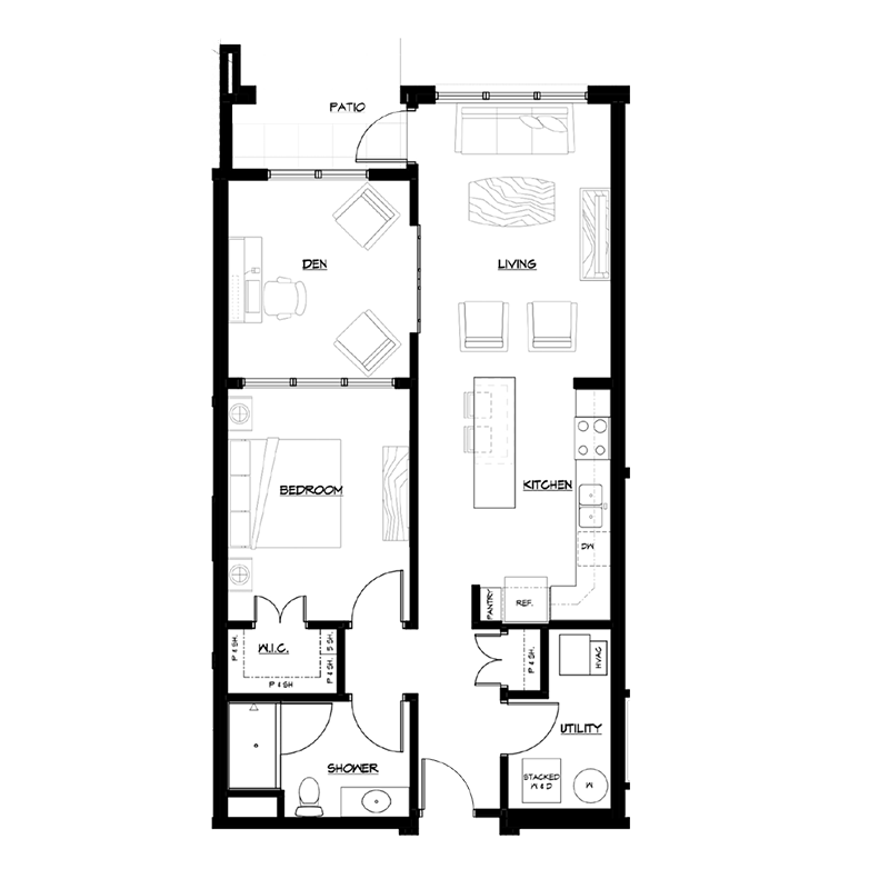 B One Bedroom Plus Den Warrior Will Rose Apartments B One Bedroom Plus Den Warrior Will Rose Apartments