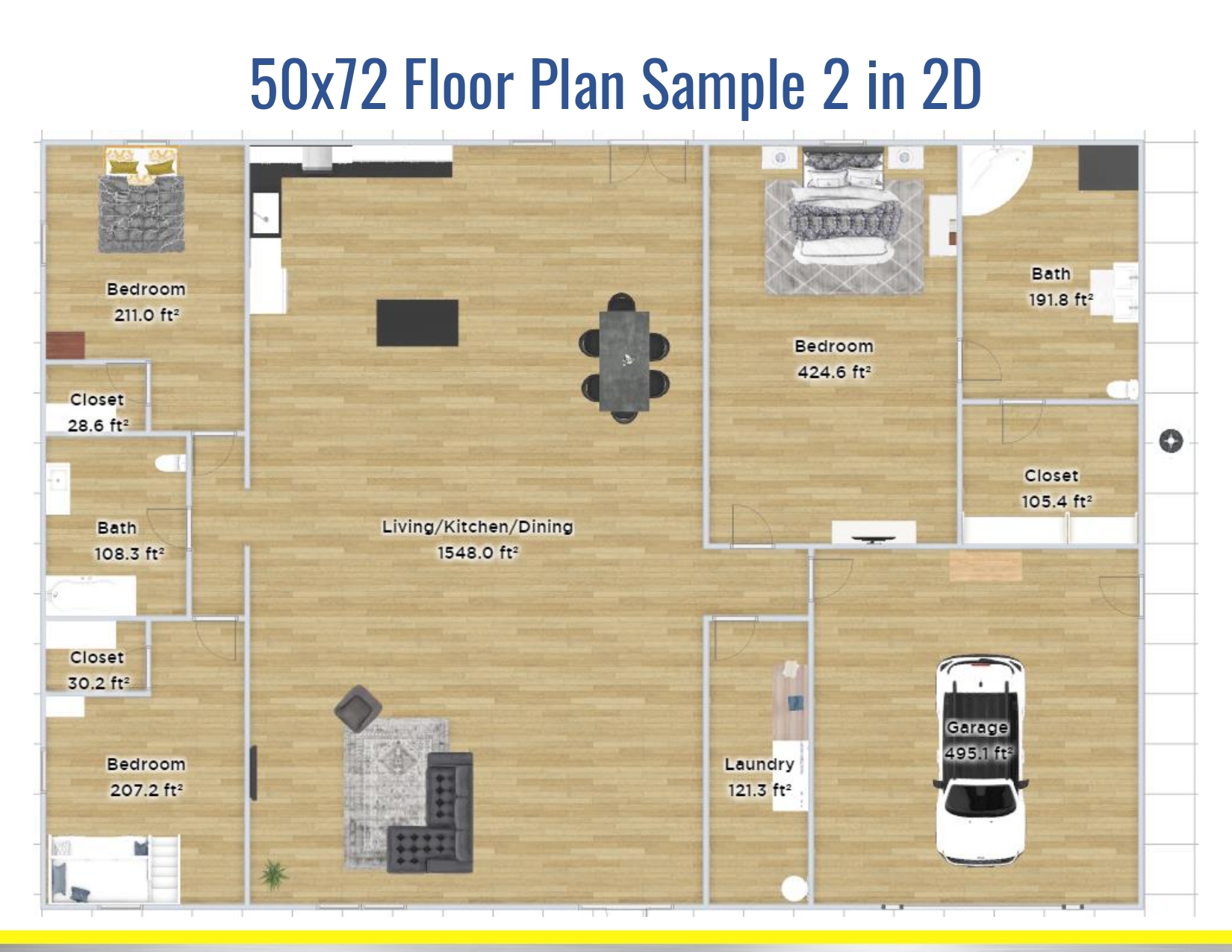 2 Bedroom Metal Building House Plans