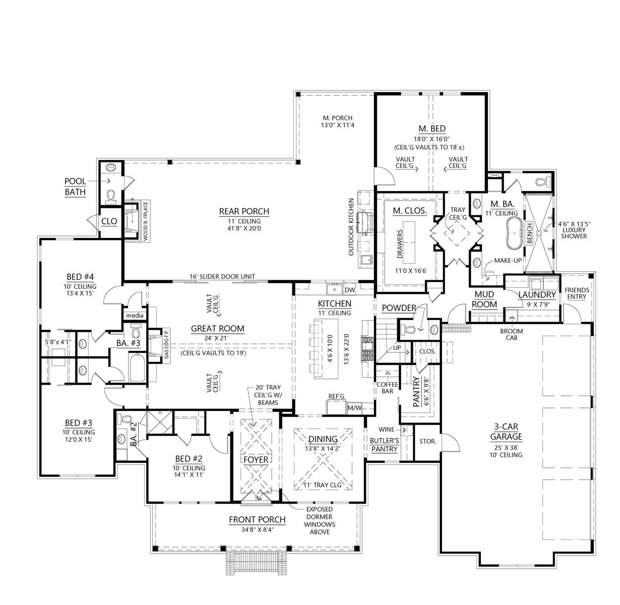 Luxury 4 Bedroom House Plans