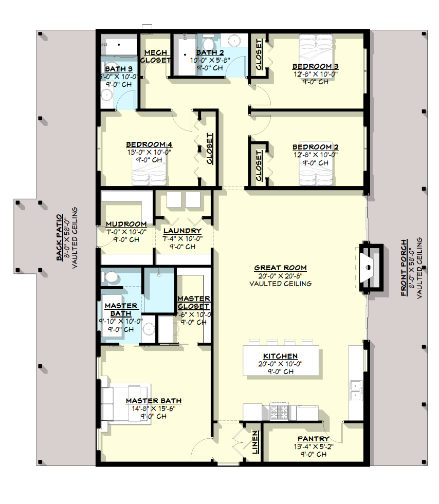 Best 4 Bedroom Barndominium Floor Plans With Pictures 2024 Best 4 Bedroom Barndominium Floor Plans With Pictures 2024
