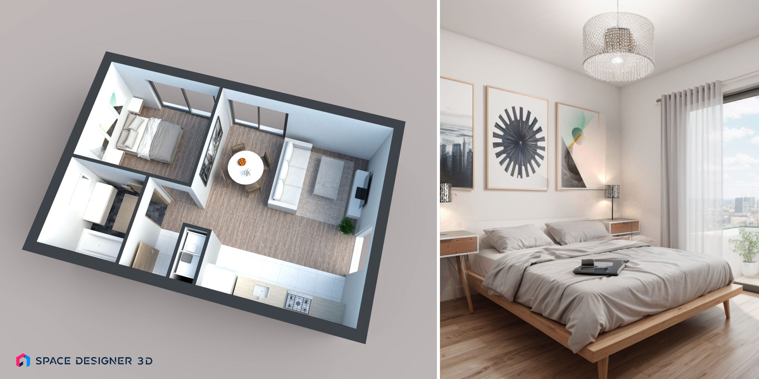 1 Bedroom House Plans 3d