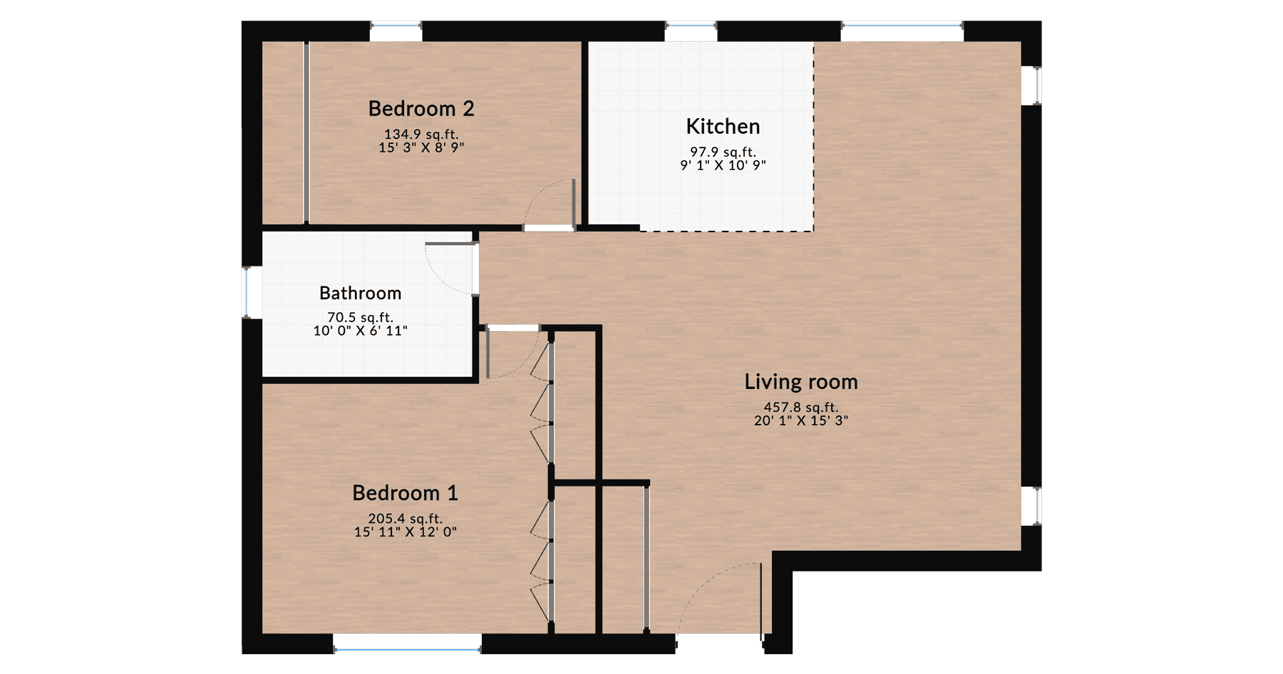 Best Two Bedroom House Layouts For Small Spaces Space Designer 3D