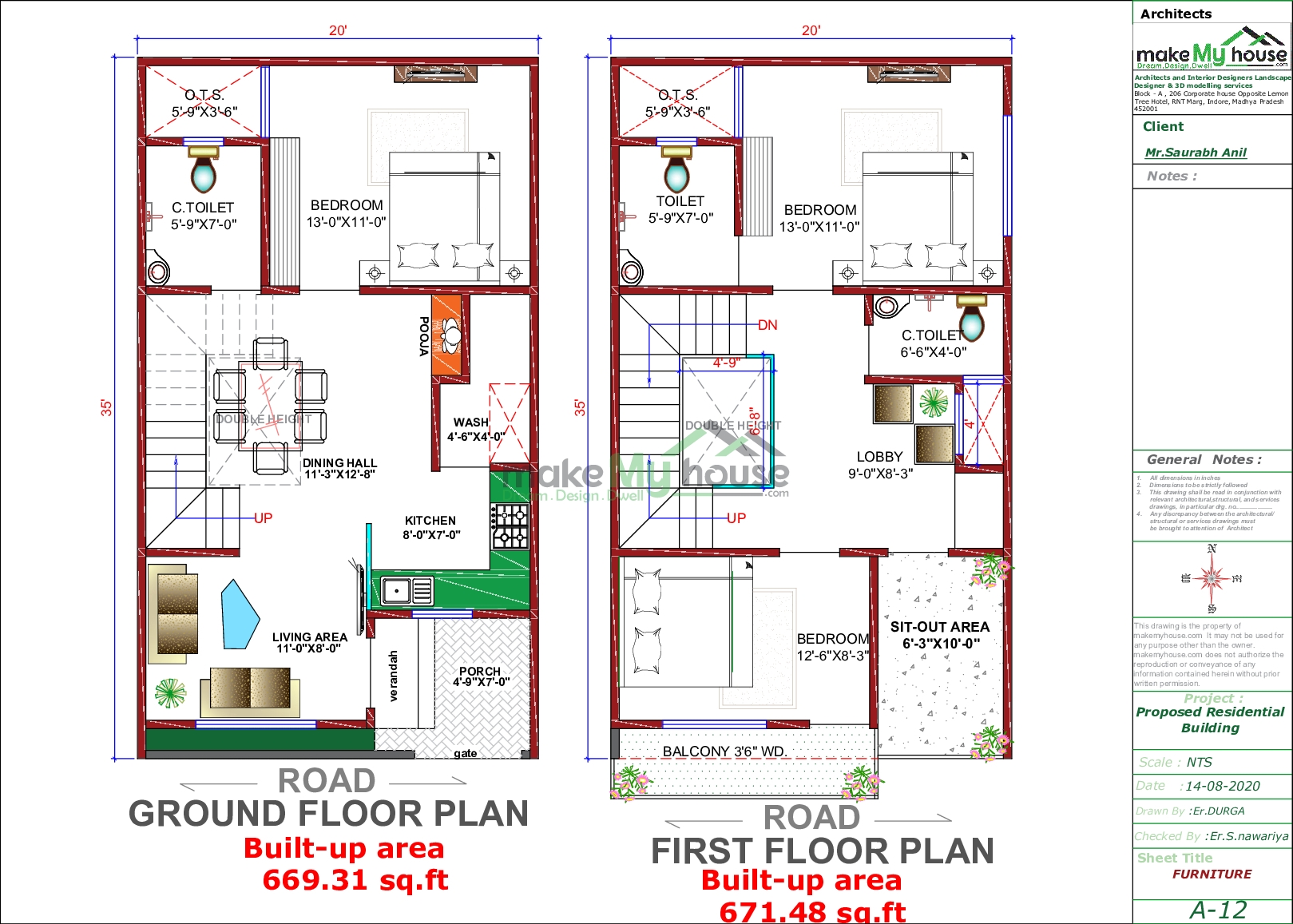 Buy 20x35 House Plan 20 By 35 Front Elevation Design 700Sqrft Home Naksha Buy 20x35 House Plan 20 By 35 Front Elevation Design 700Sqrft Home Naksha
