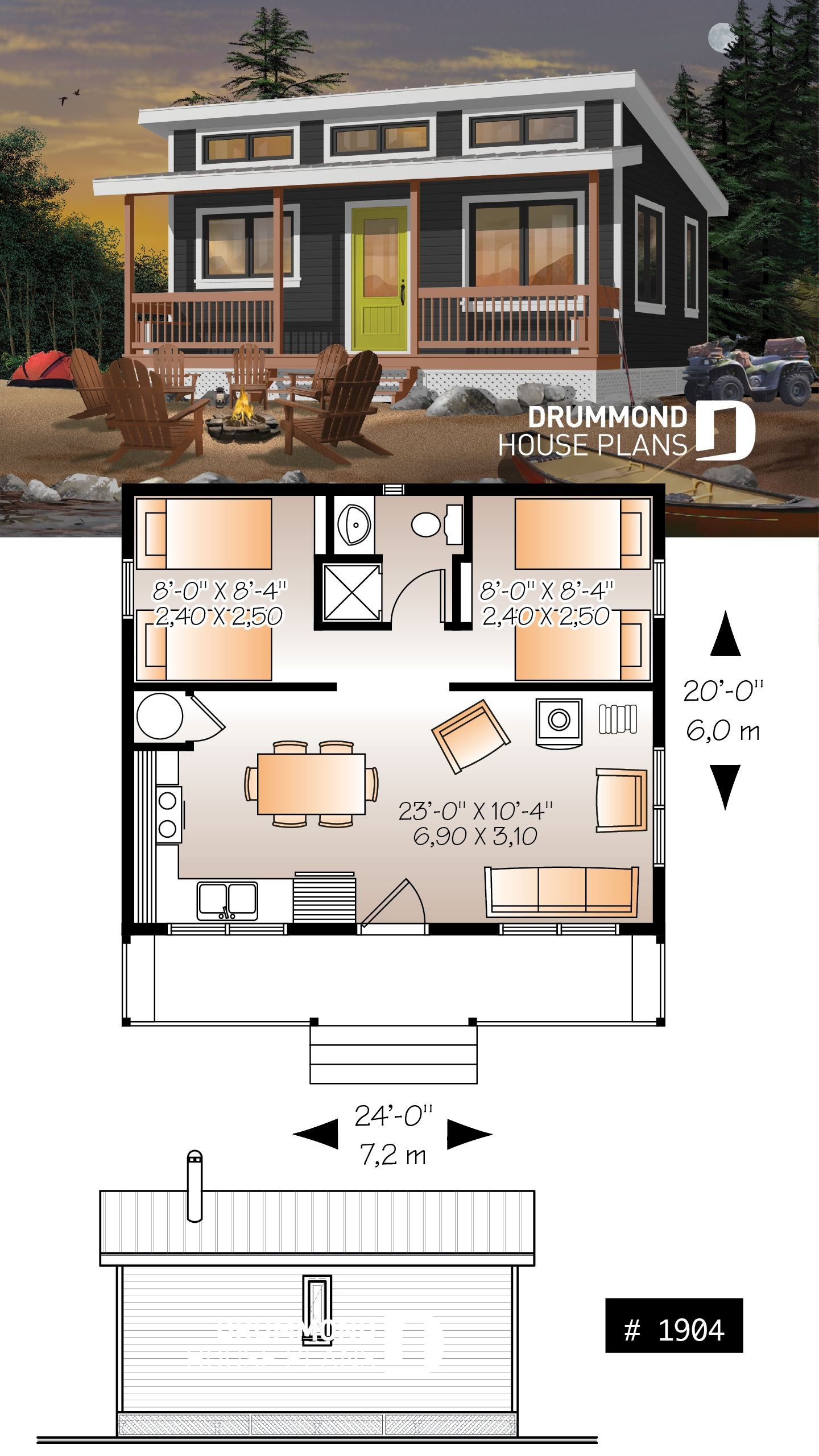 Cabin Plan 2 Bedrooms Cabin Plan 2 Bedrooms